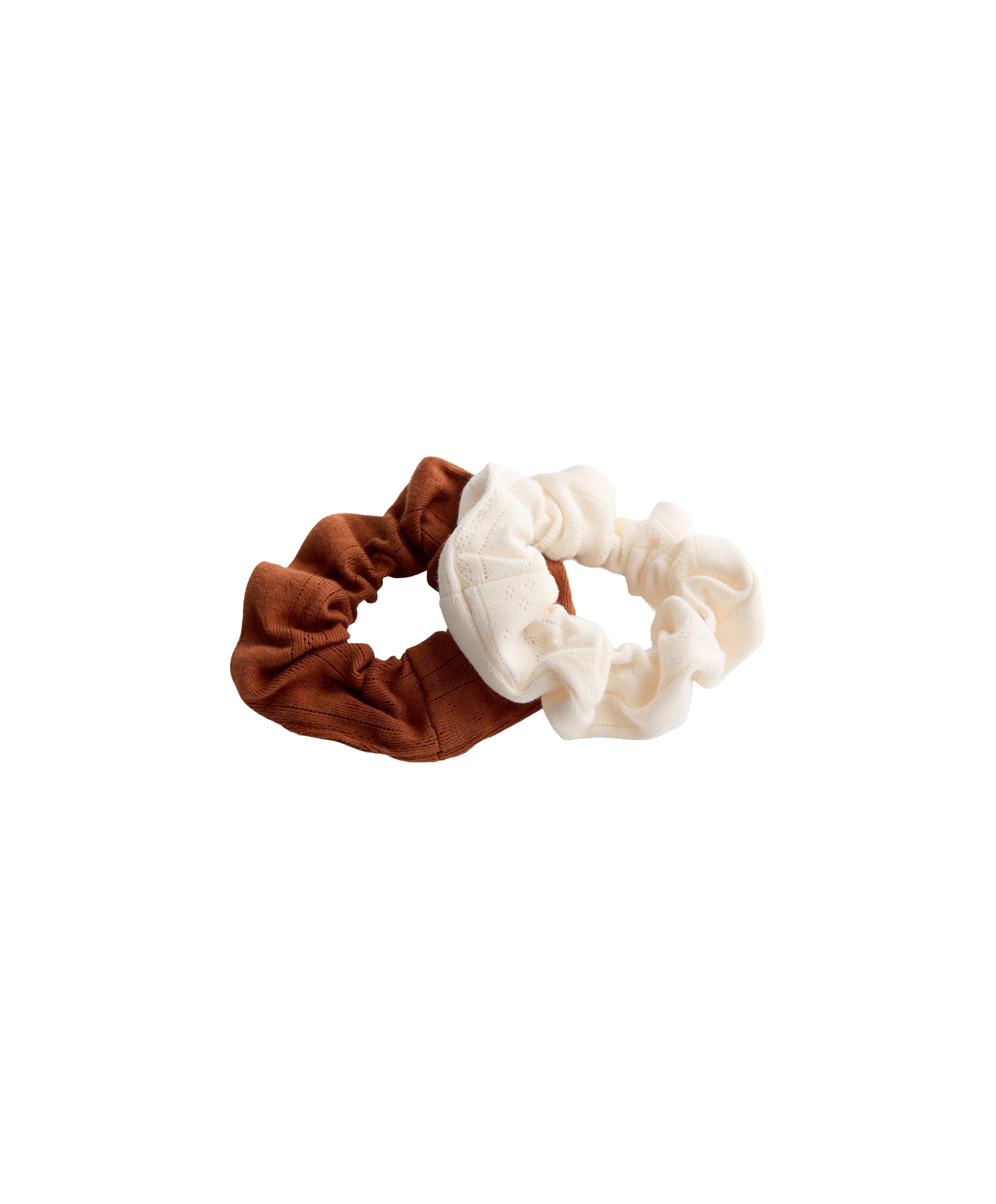2 pack 100% cotton scrunchies — BURNT ORANGE