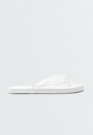 Textured beach sandals — WHITE 1