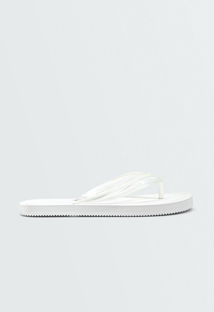 Textured beach sandals — WHITE