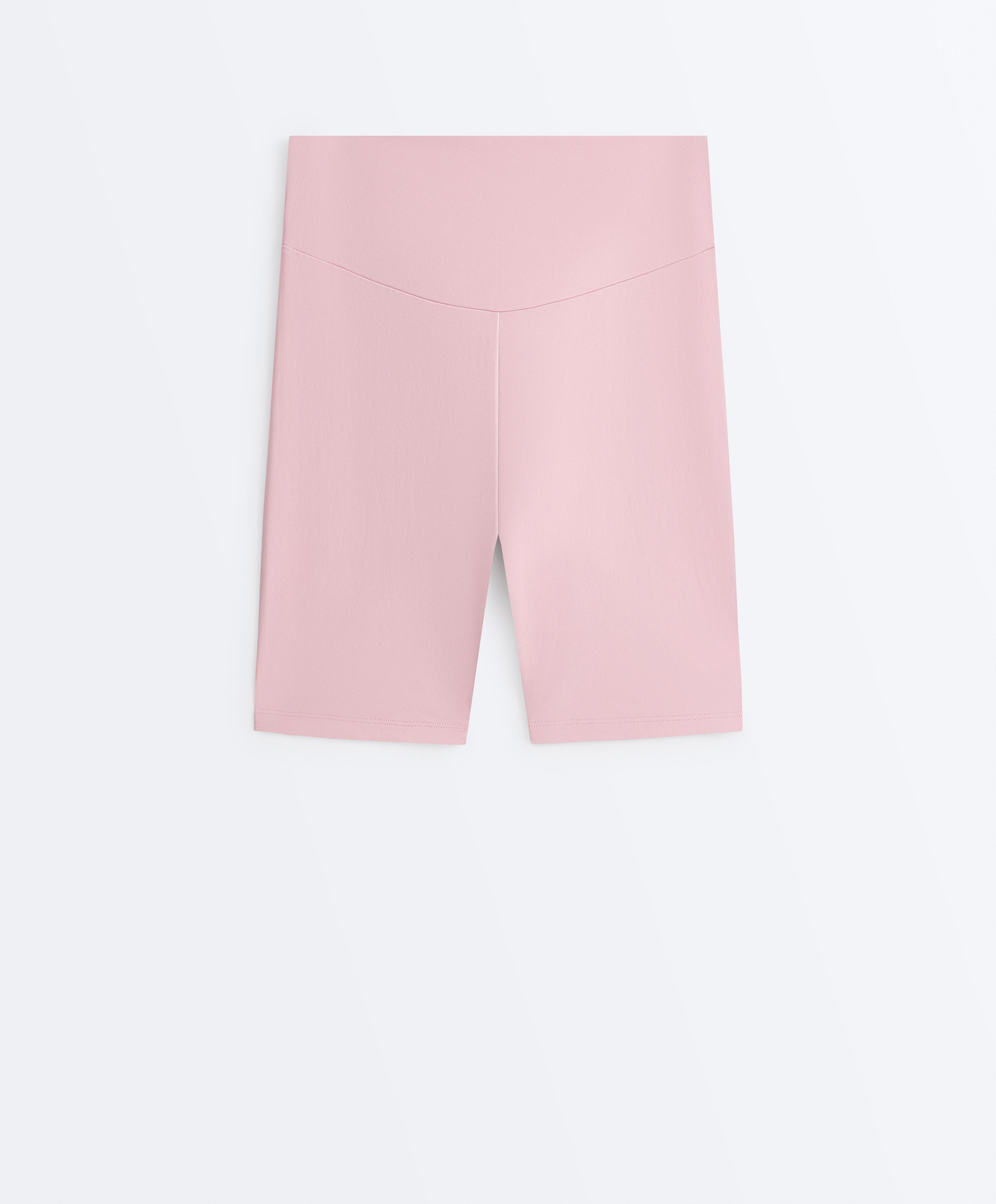 Comfortlux high-rise 20cm biker leggings — PALE PINK