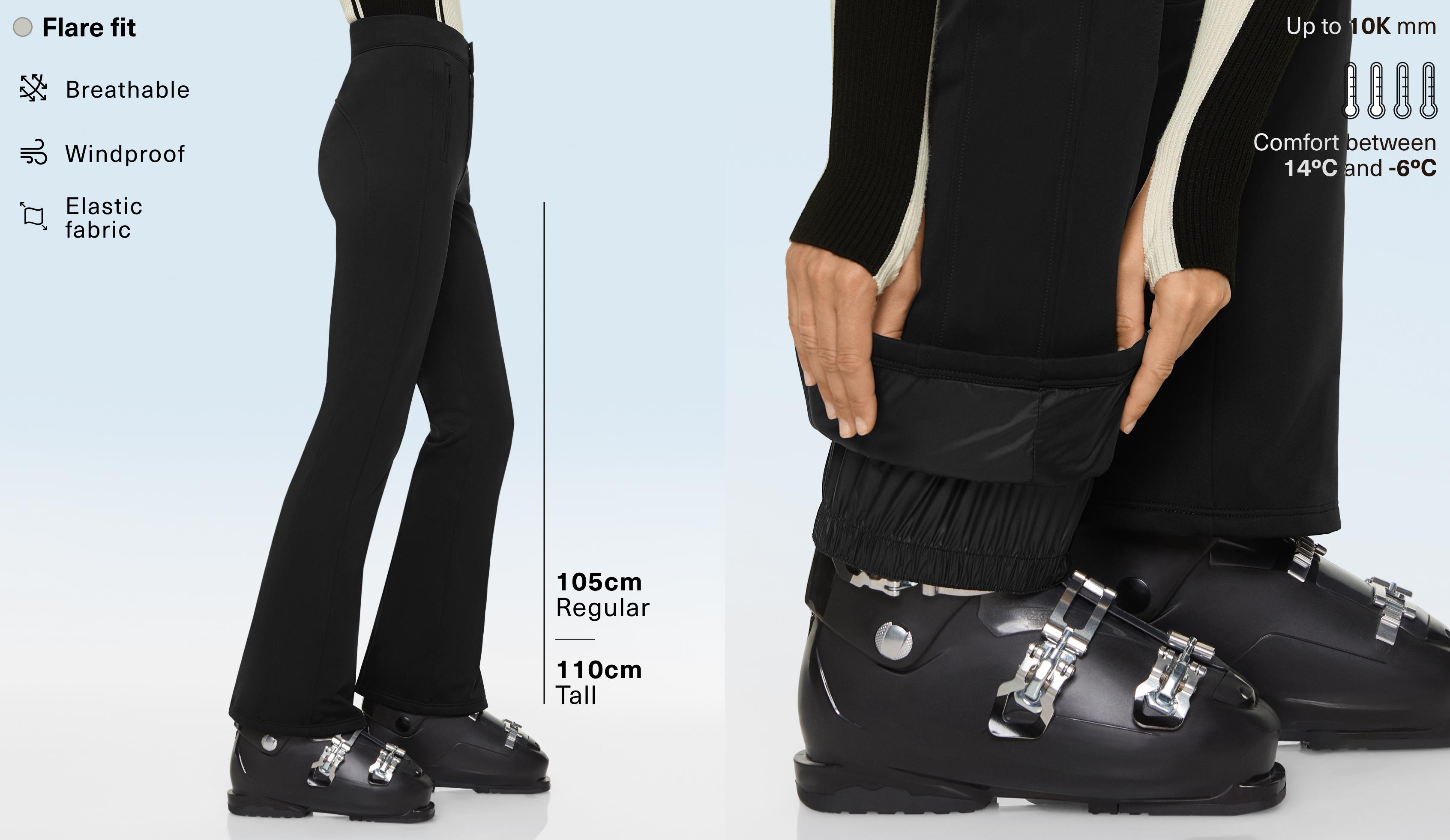 Water-resistant flare stretch SKI trousers - Sale