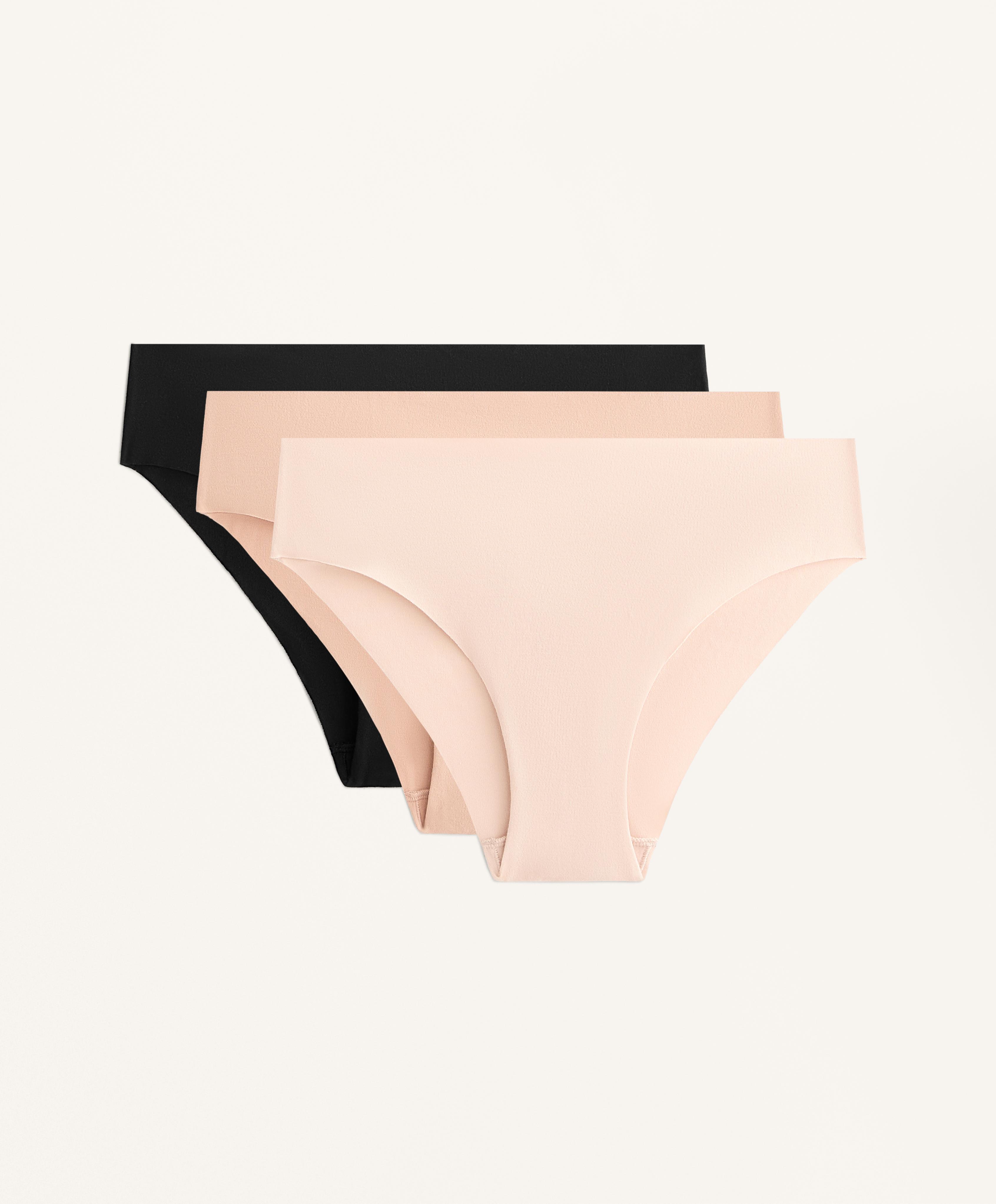 3 culottes classiques mélange coton invisible