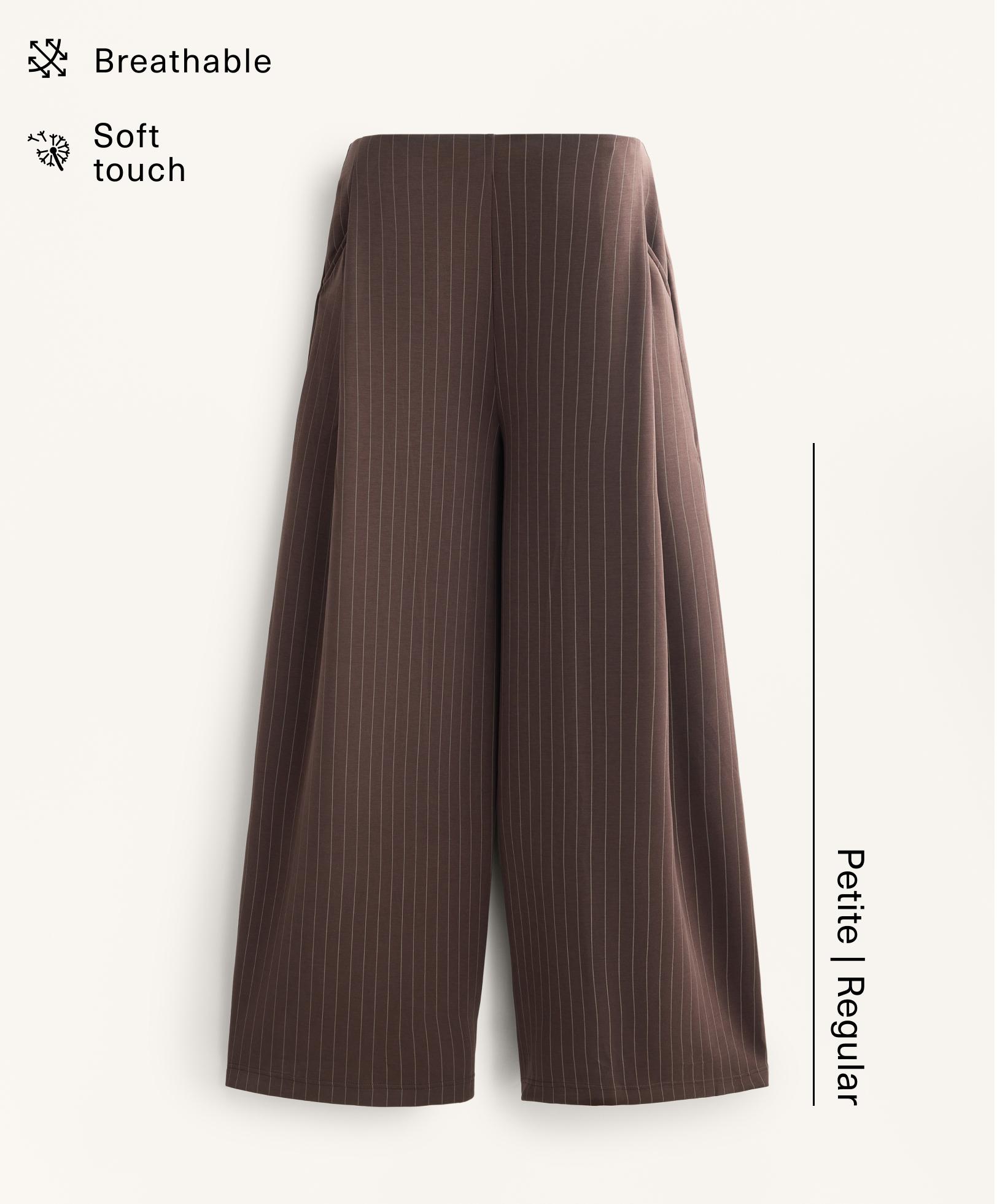 Vida randiga byxor med modal mjuk känsla