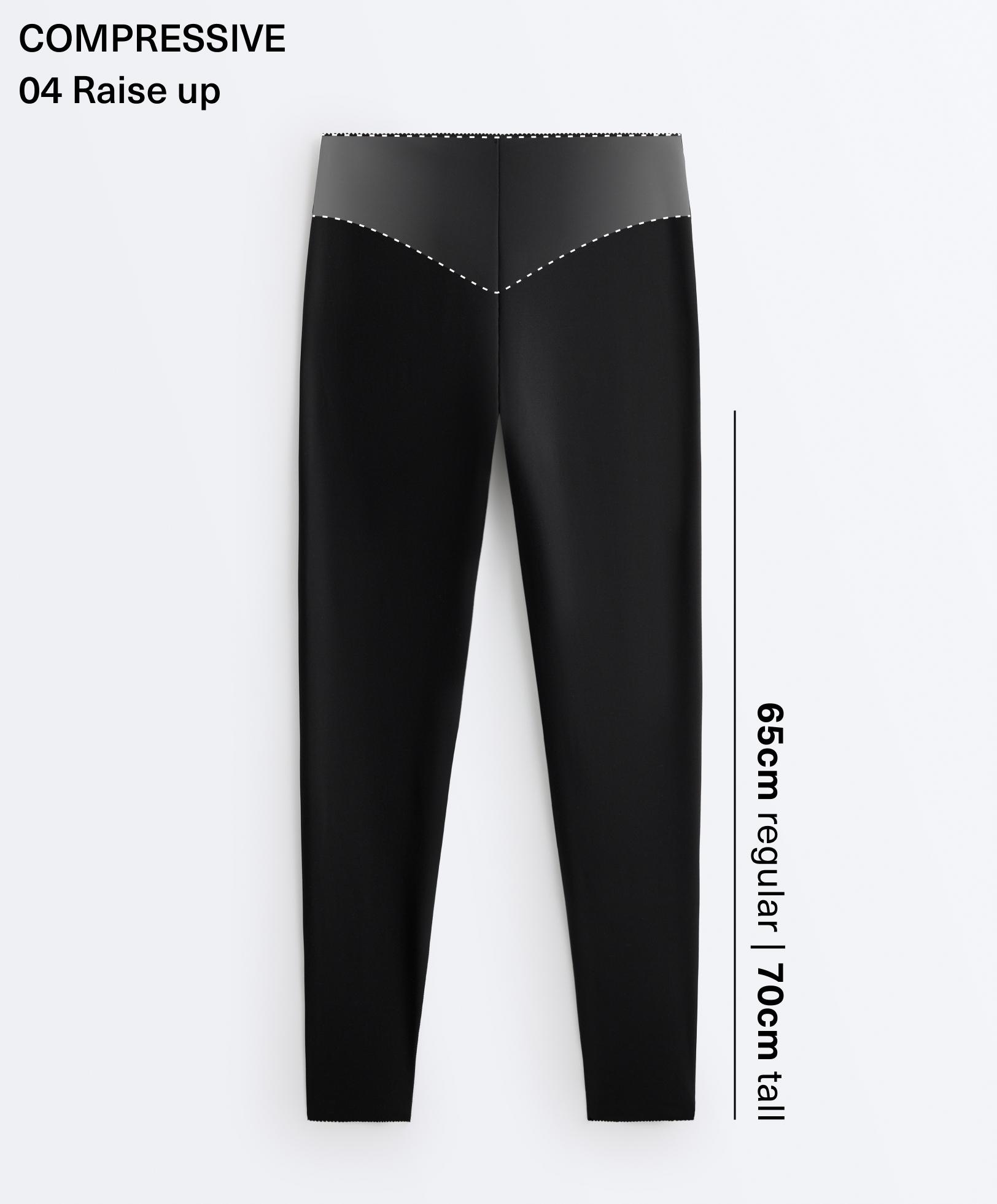 High-waisted Compressive raise up ankle-length leggings