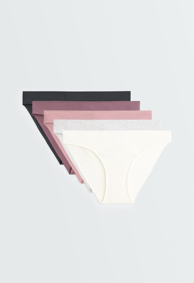 5 rib cotton classic briefs — DUSTY MAUVE