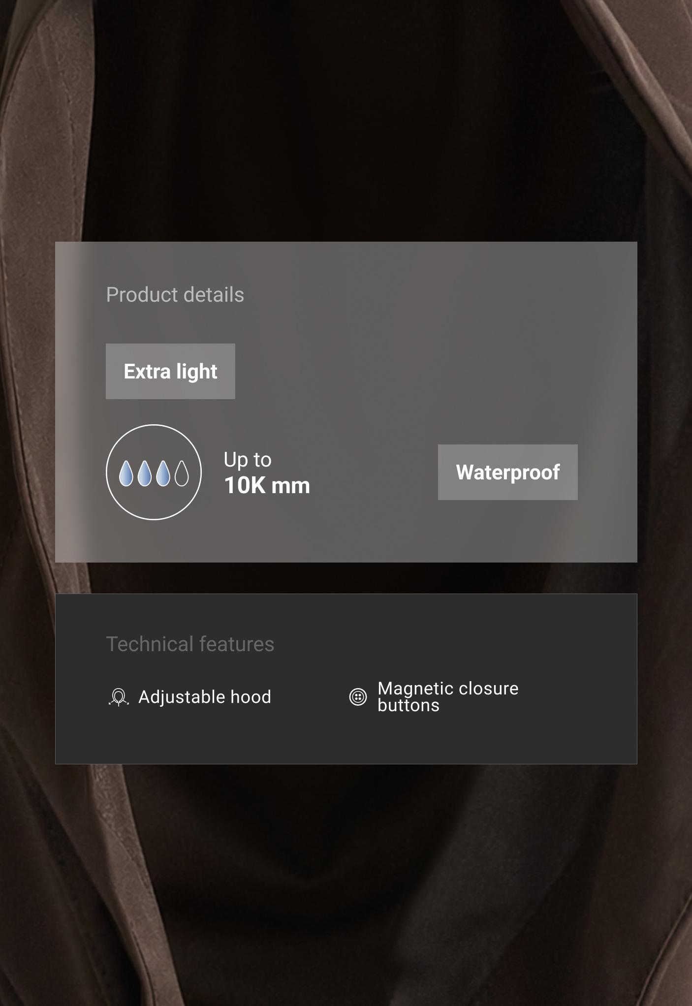 10K waterproof hood 10K waterproof hood