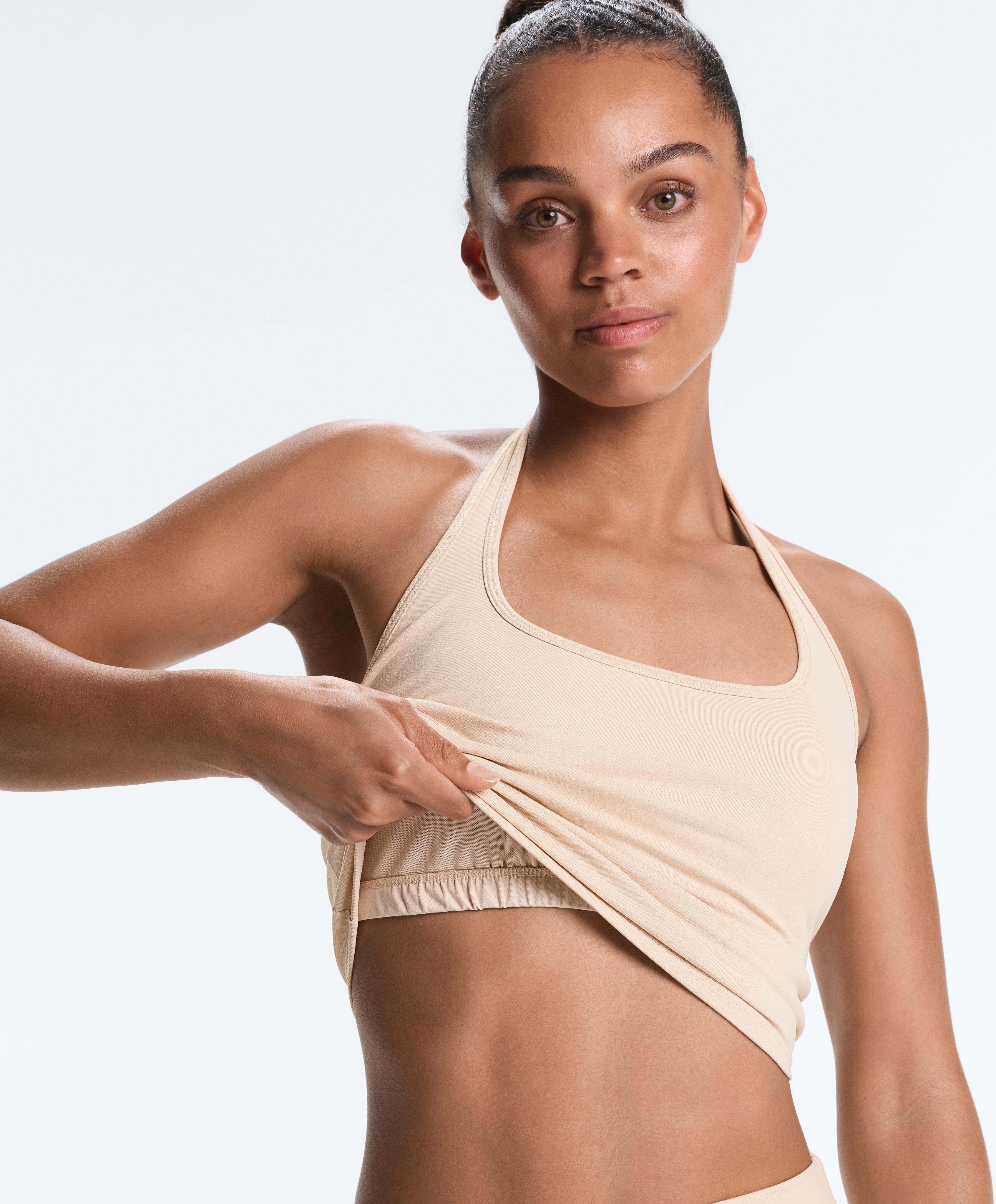Evermove halter tank top — PALE MINK