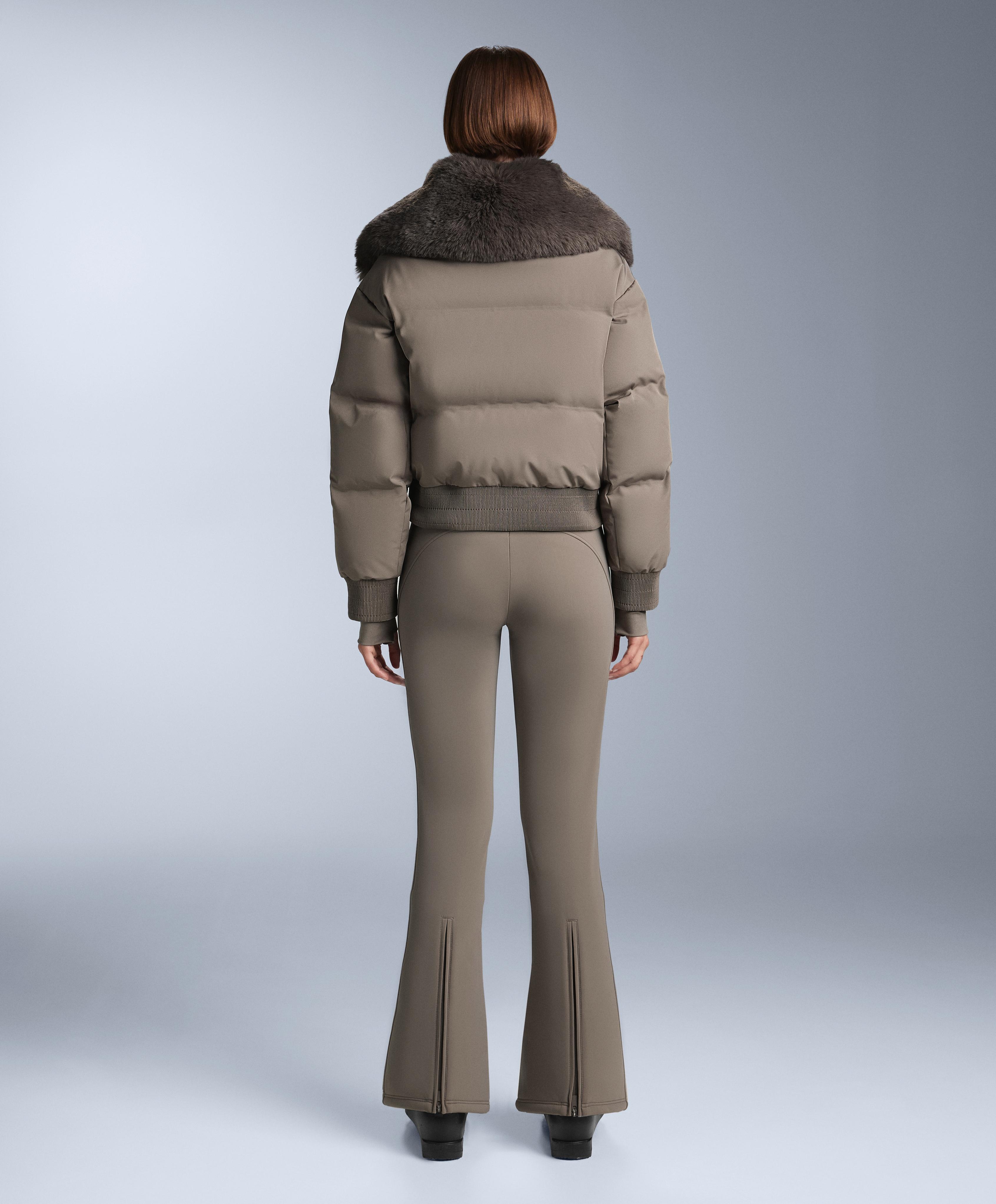 MINARDI PIUME SKI water-resistant 80% down and 20% feather jacket — DARK TAUPE