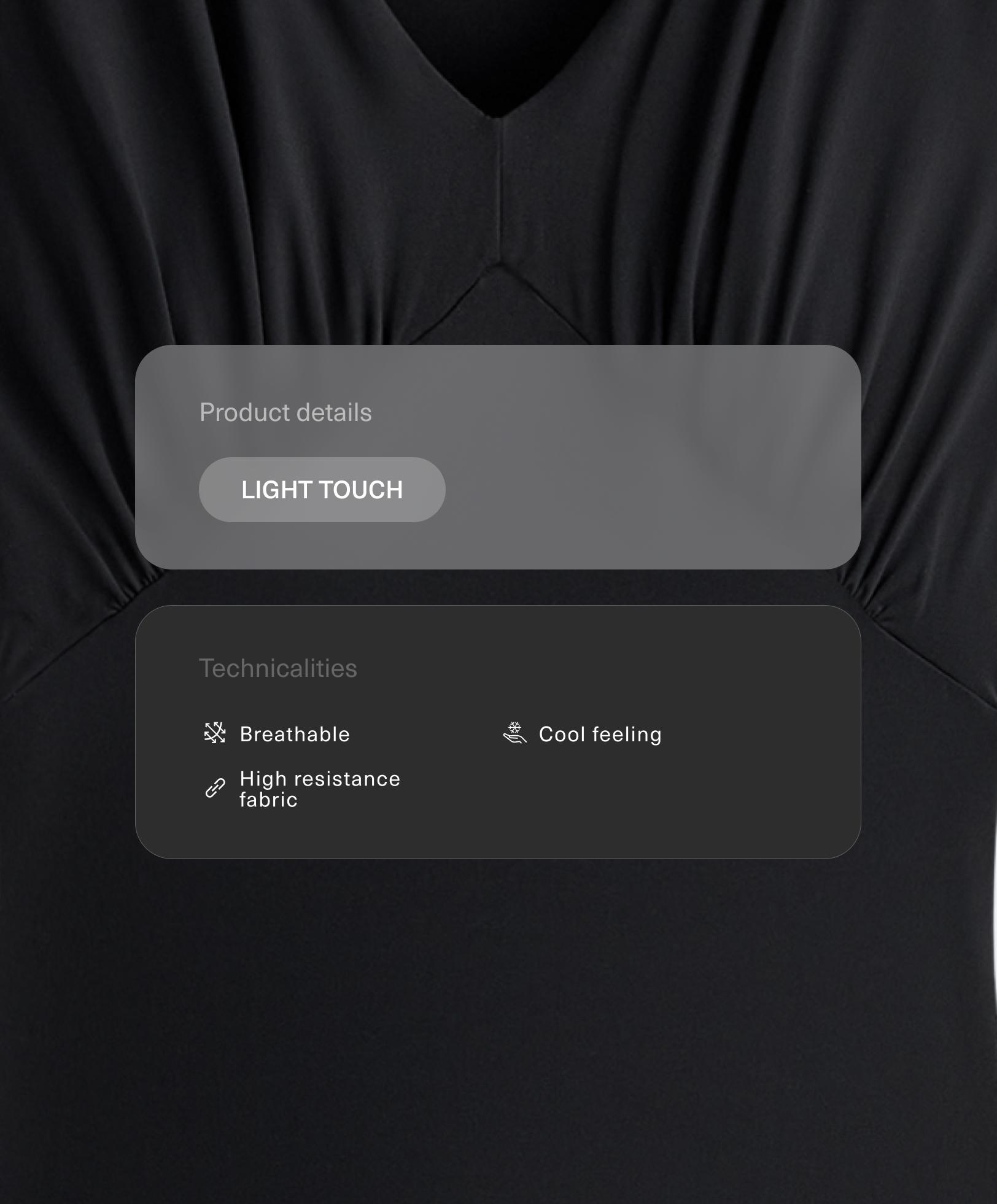 Dugi kombinezon Light Touch V-izrez