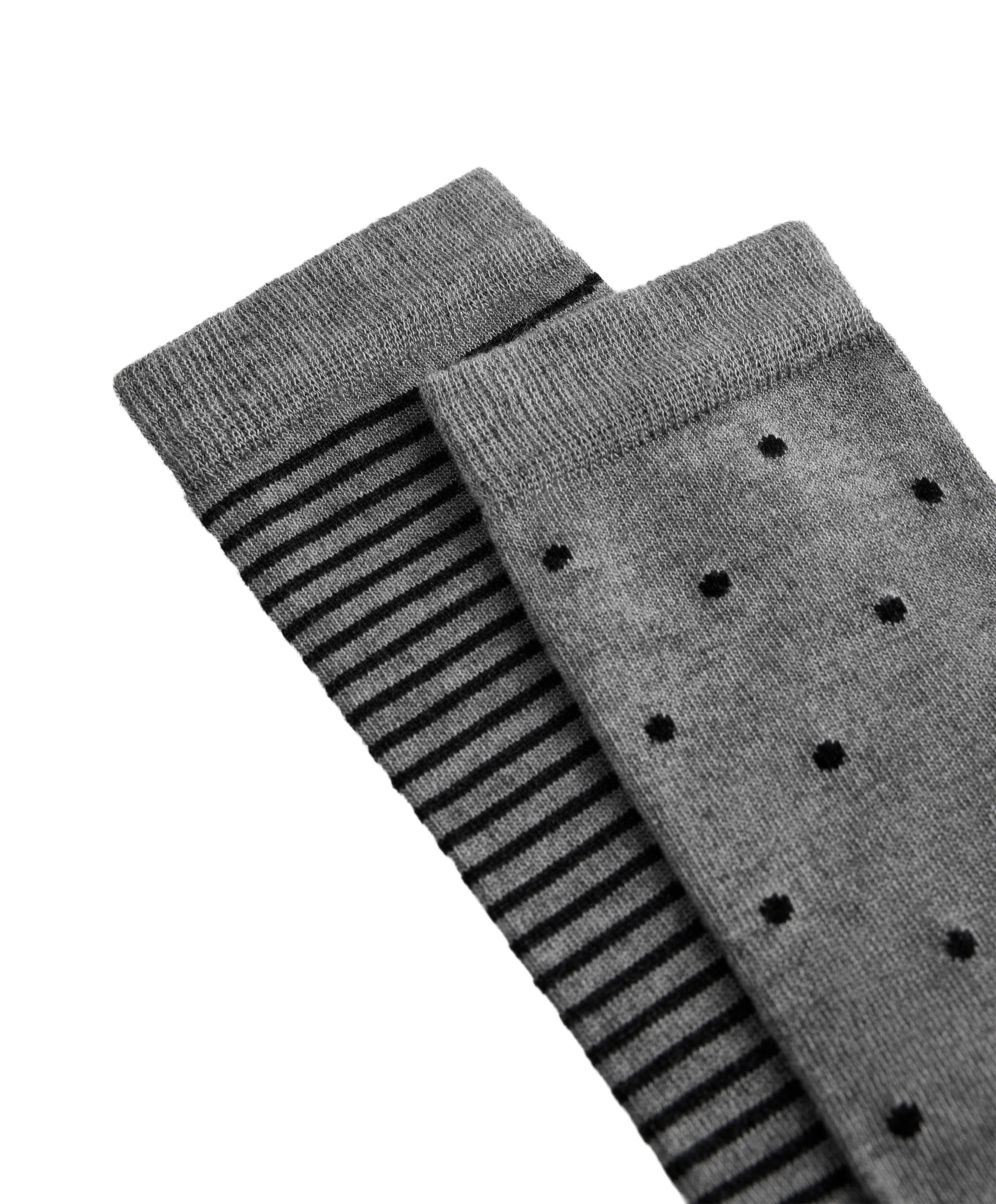 2 pairs of classic 55% modal 10% cashmere socks — MOTTLED GREY MELANGE