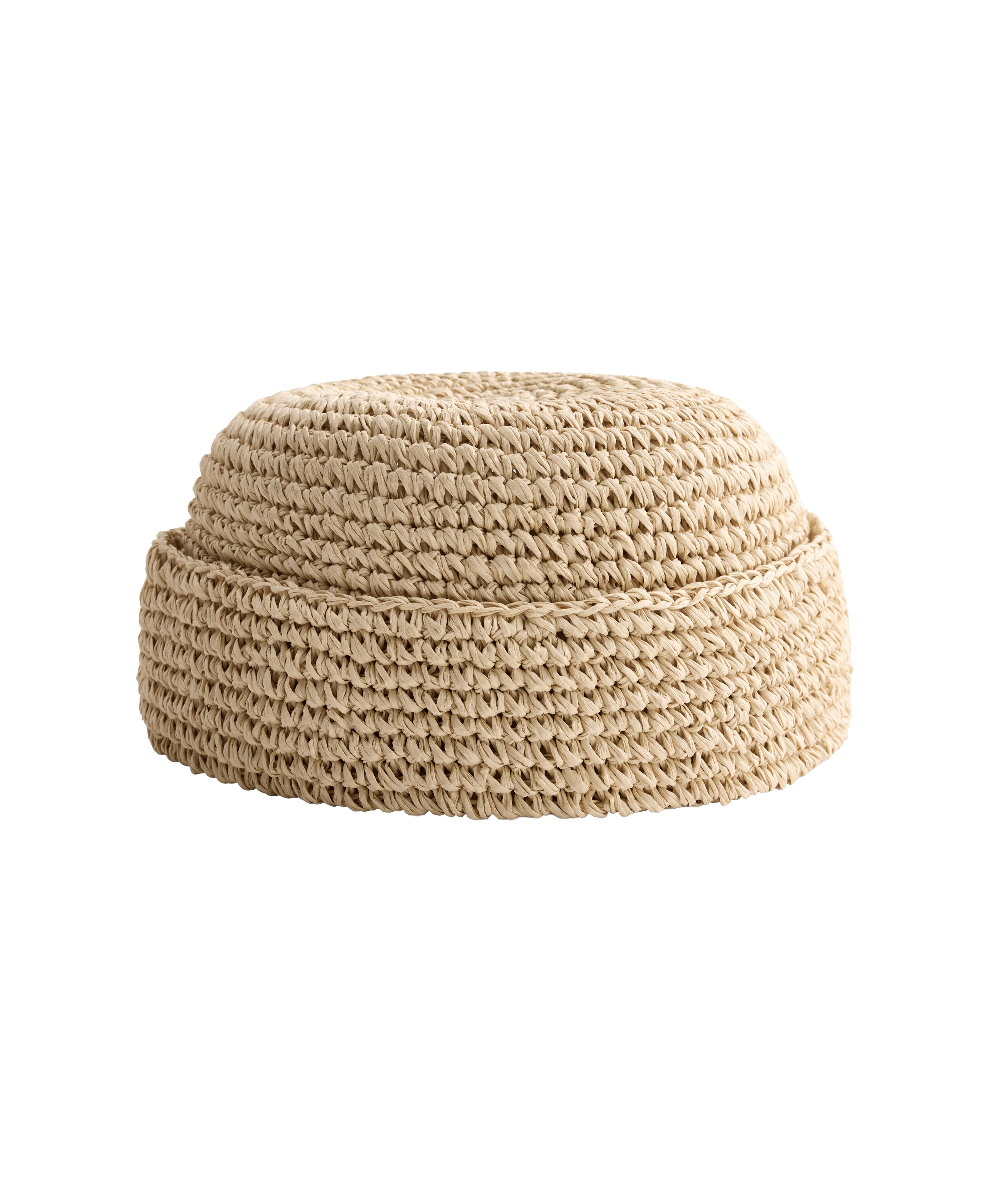 Raffia-effect sailor hat — NATURAL