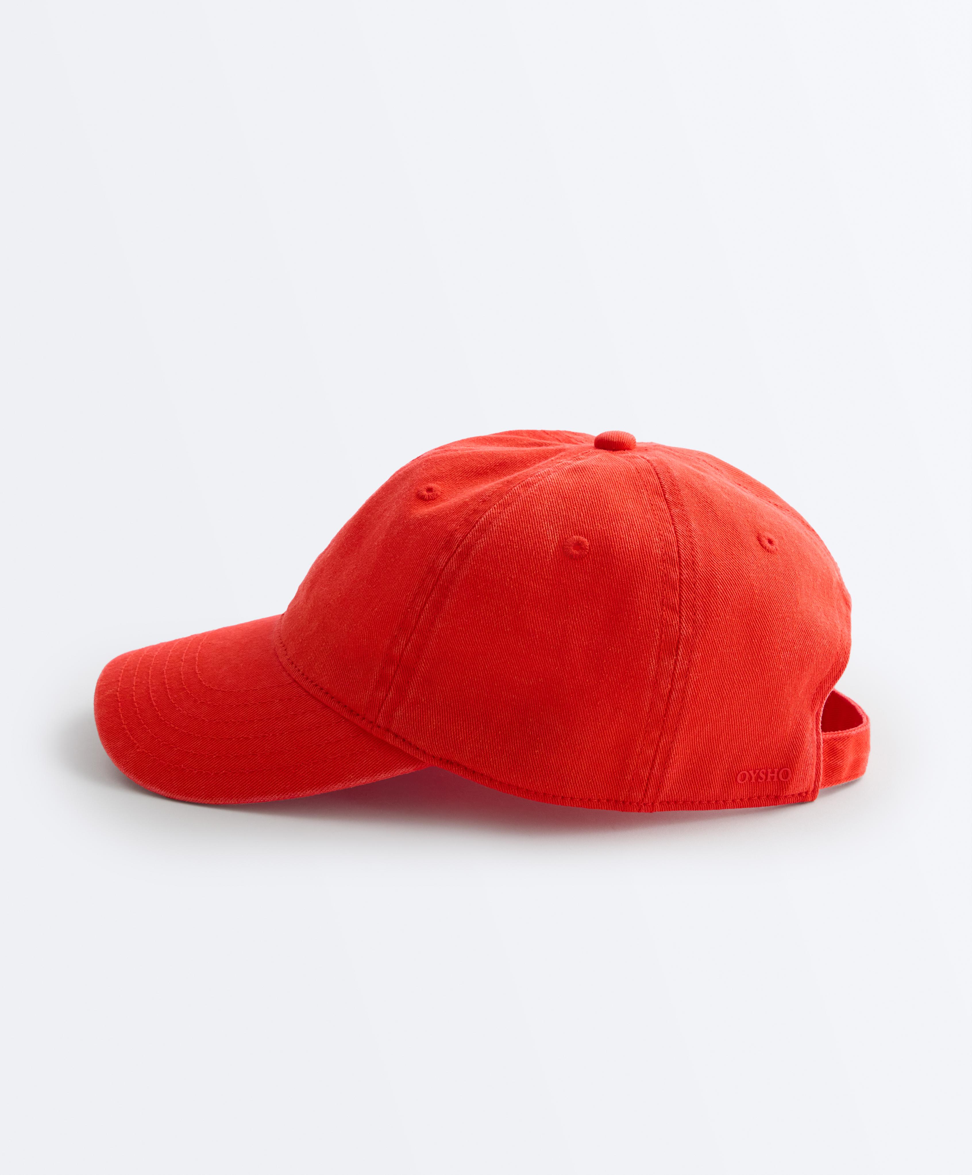 Washed-effect 100% cotton cap — BRIGHT ORANGE