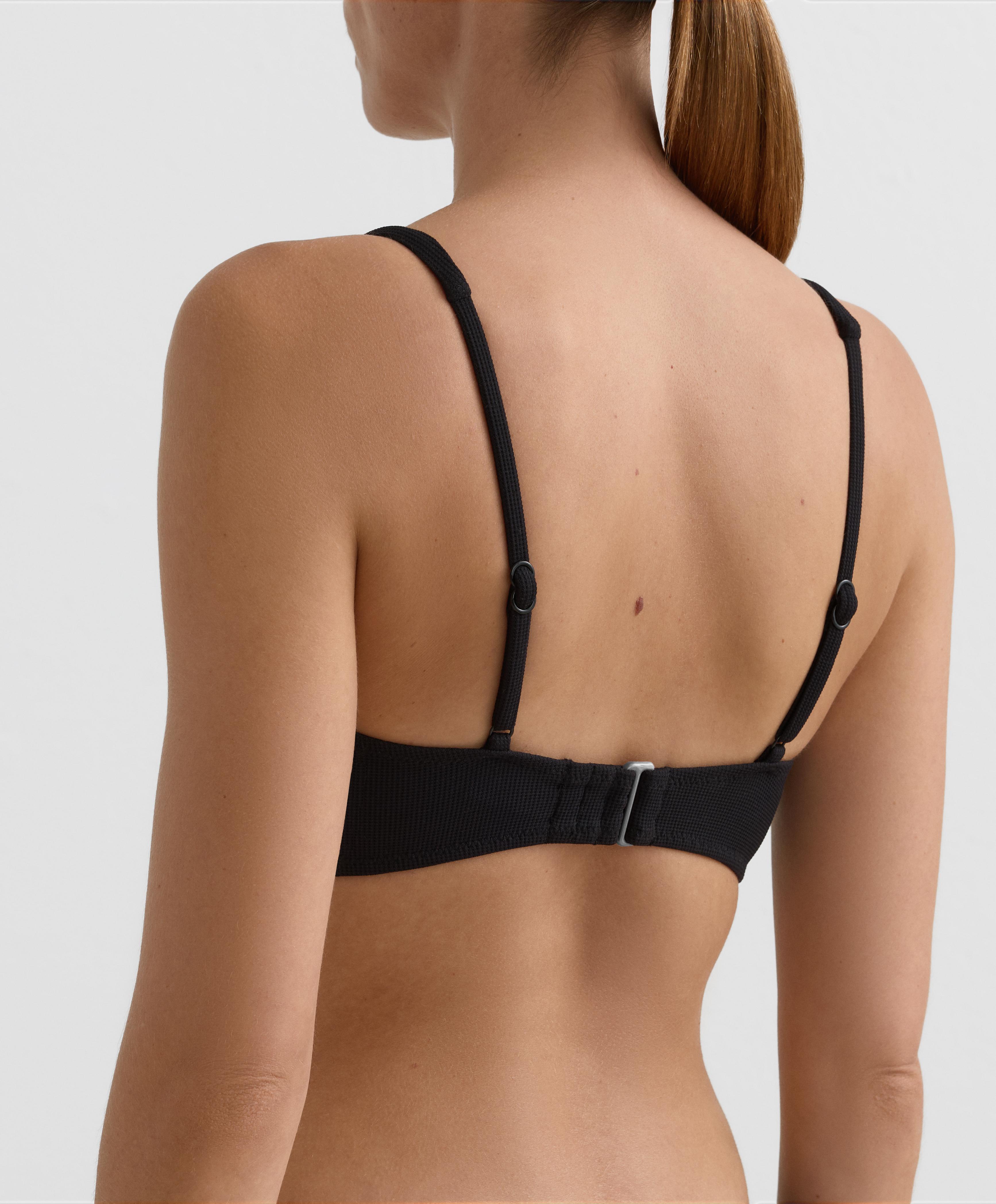 Pike kumaş düğümlü halter bikini üstü - Görsel 5