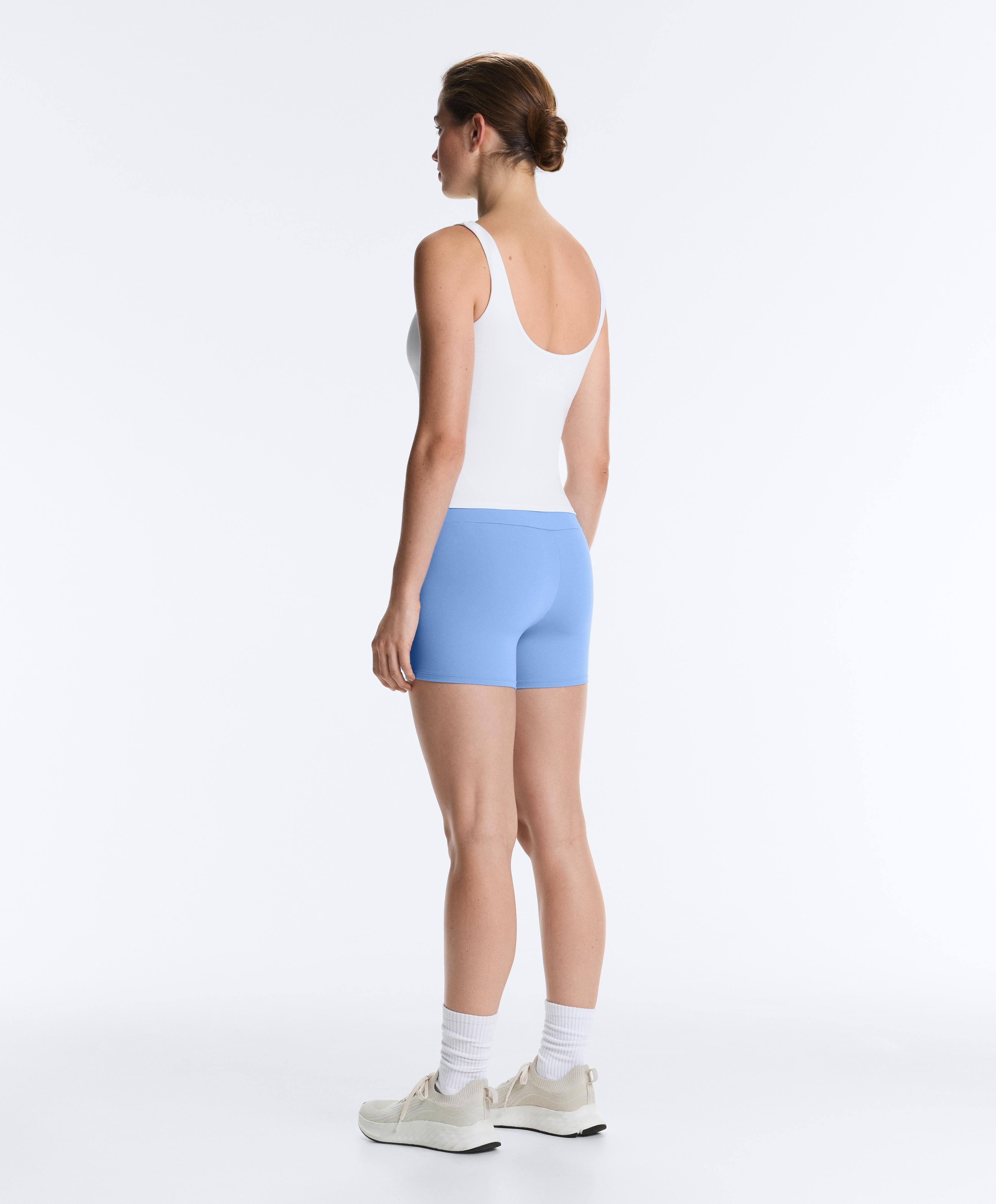 Long square neck Comfortlux tank top — WHITE
