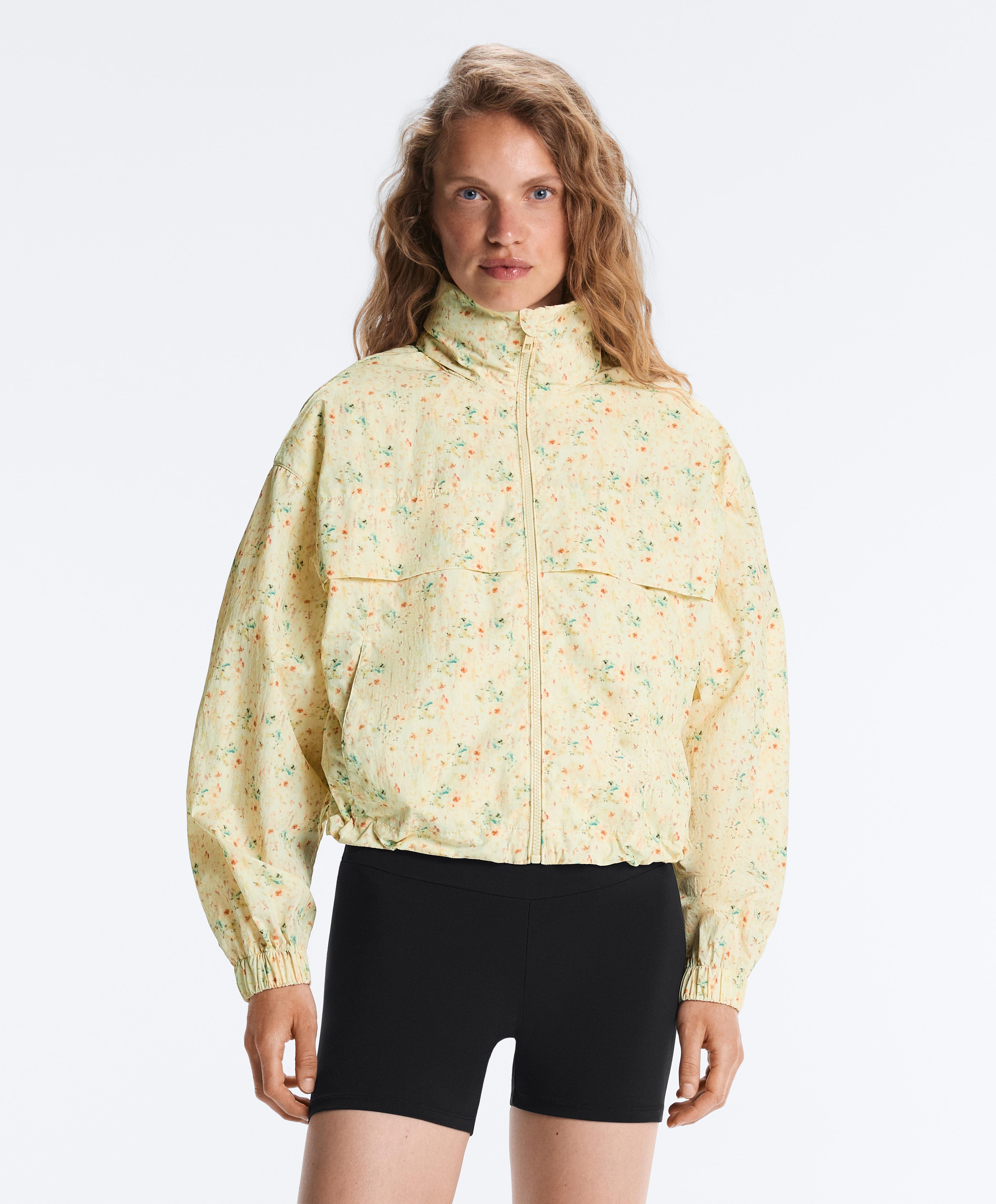 Printed water-repellent track jacket — YELLOW