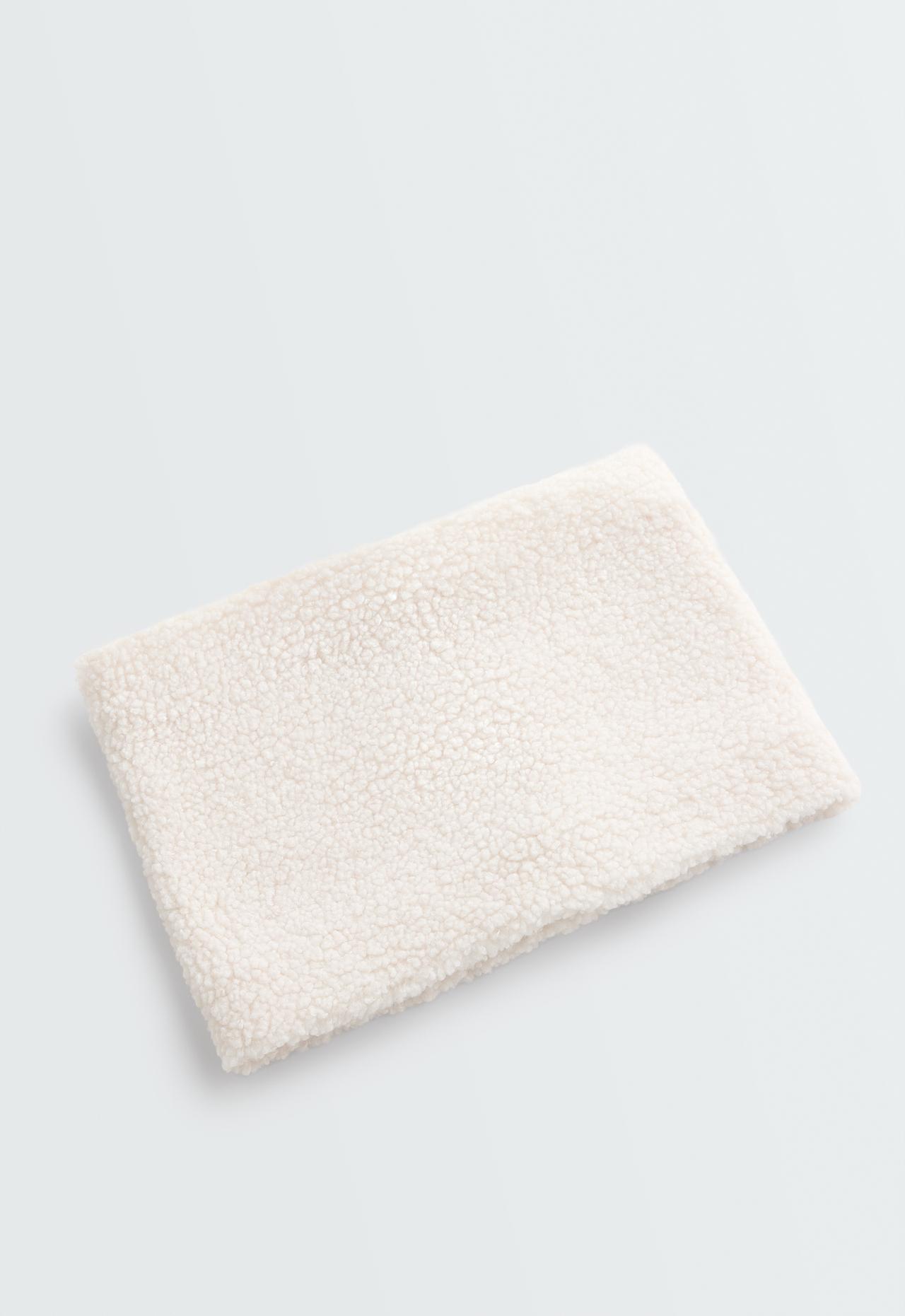 Faux-shearling neck warmer — ECRU