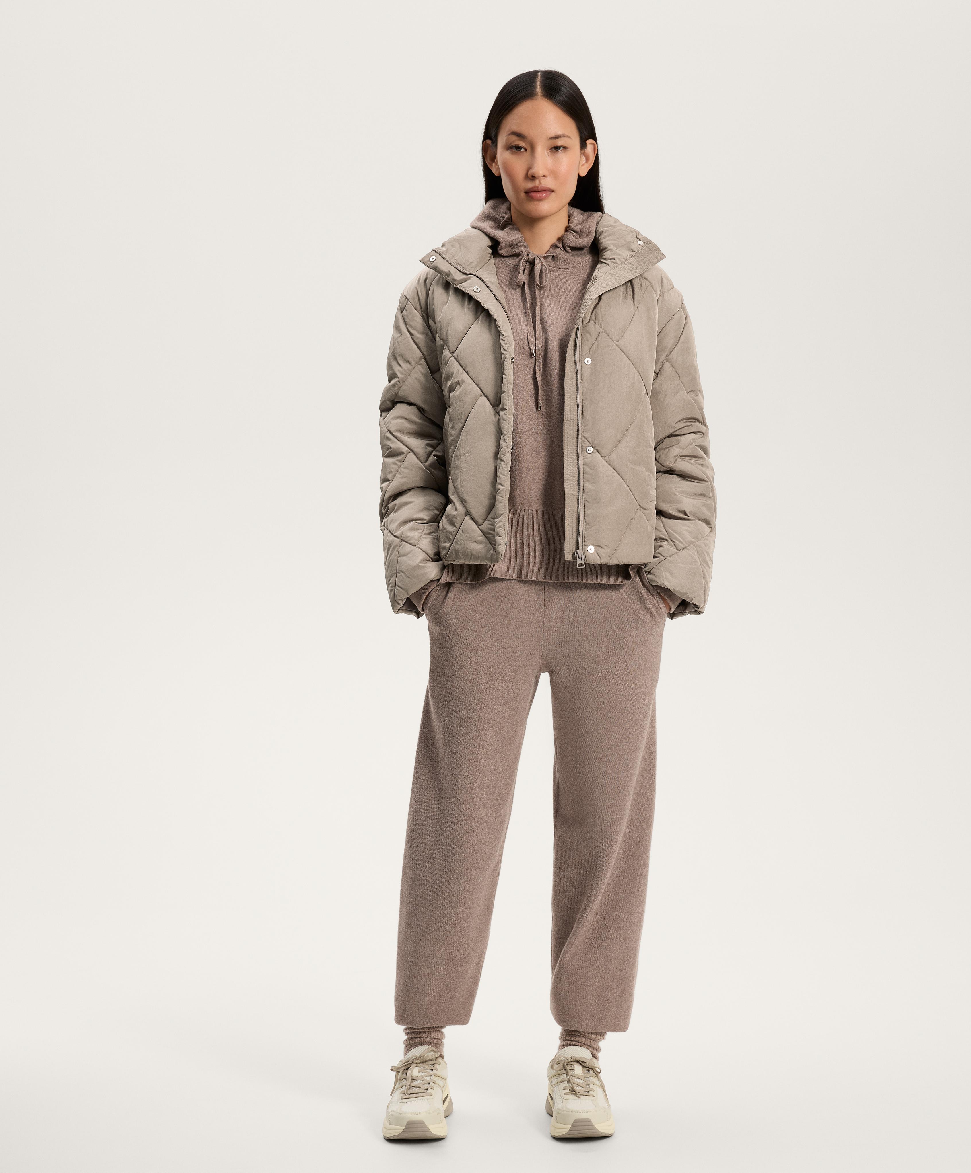 Long knit hooded jumper — PINK-MINK