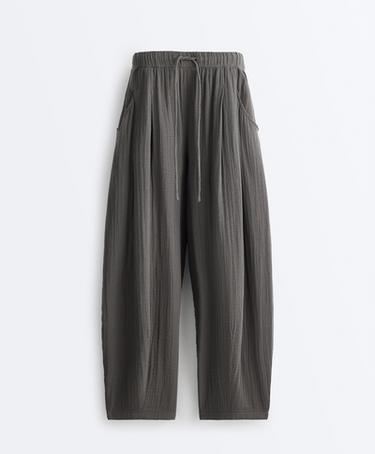 100% cotton gauze balloon trousers — ASPHALT 6