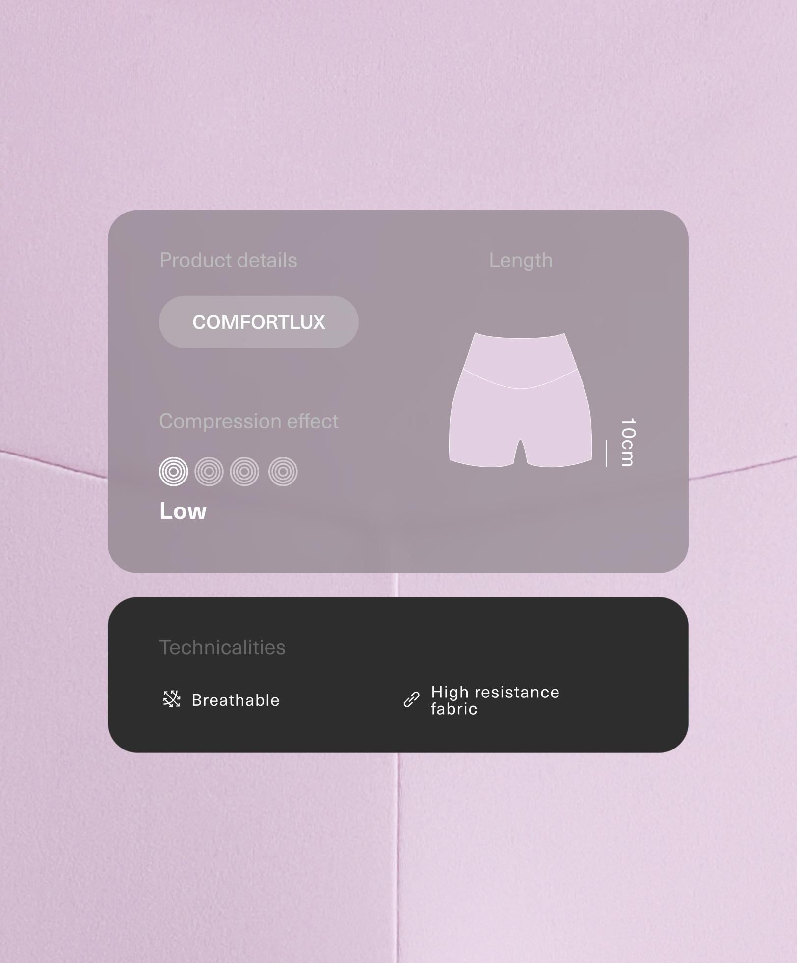 Comfortlux high-rise 10cm hot pants