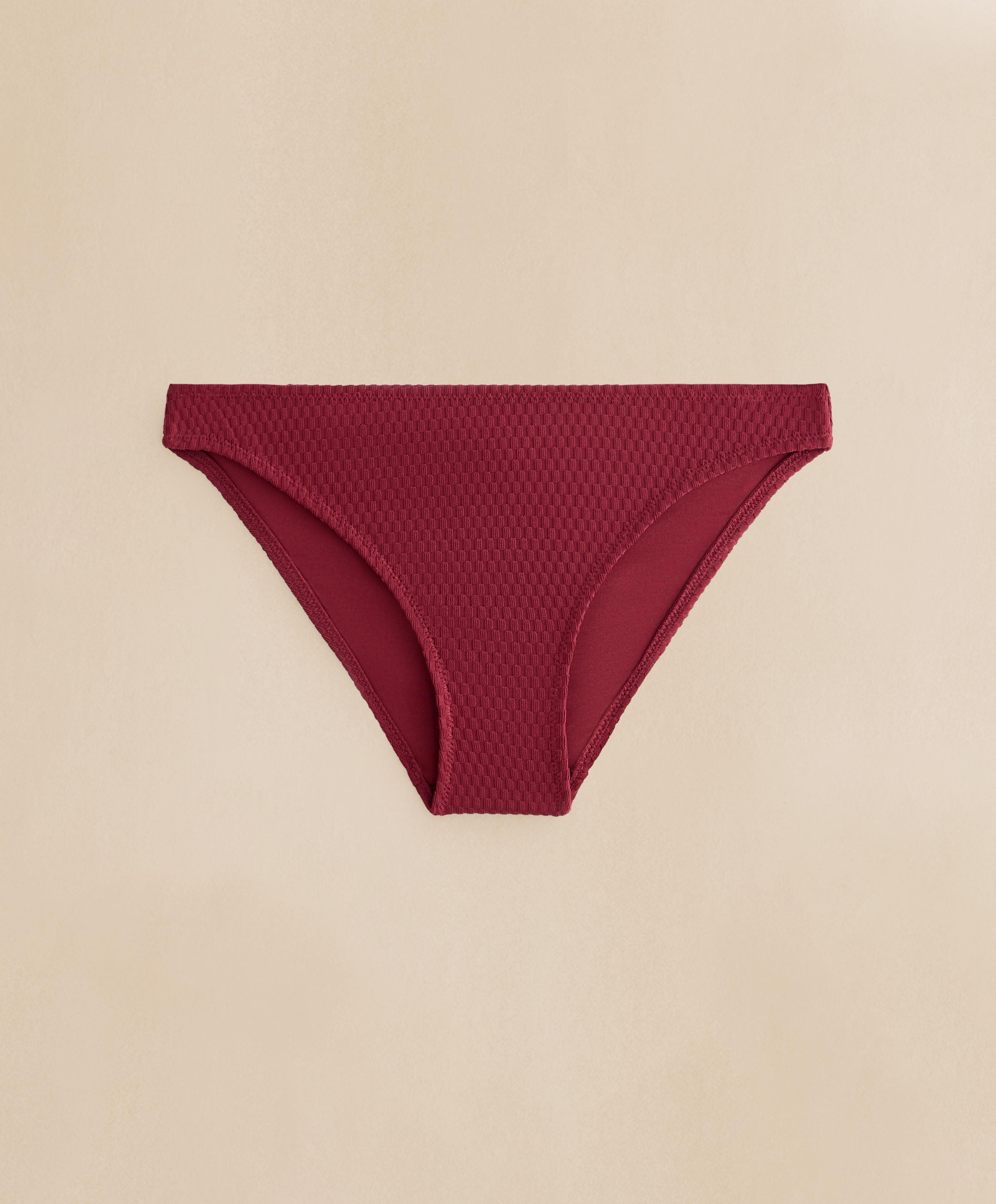 Mini check jacquard classic bikini briefs — PALE PLUM