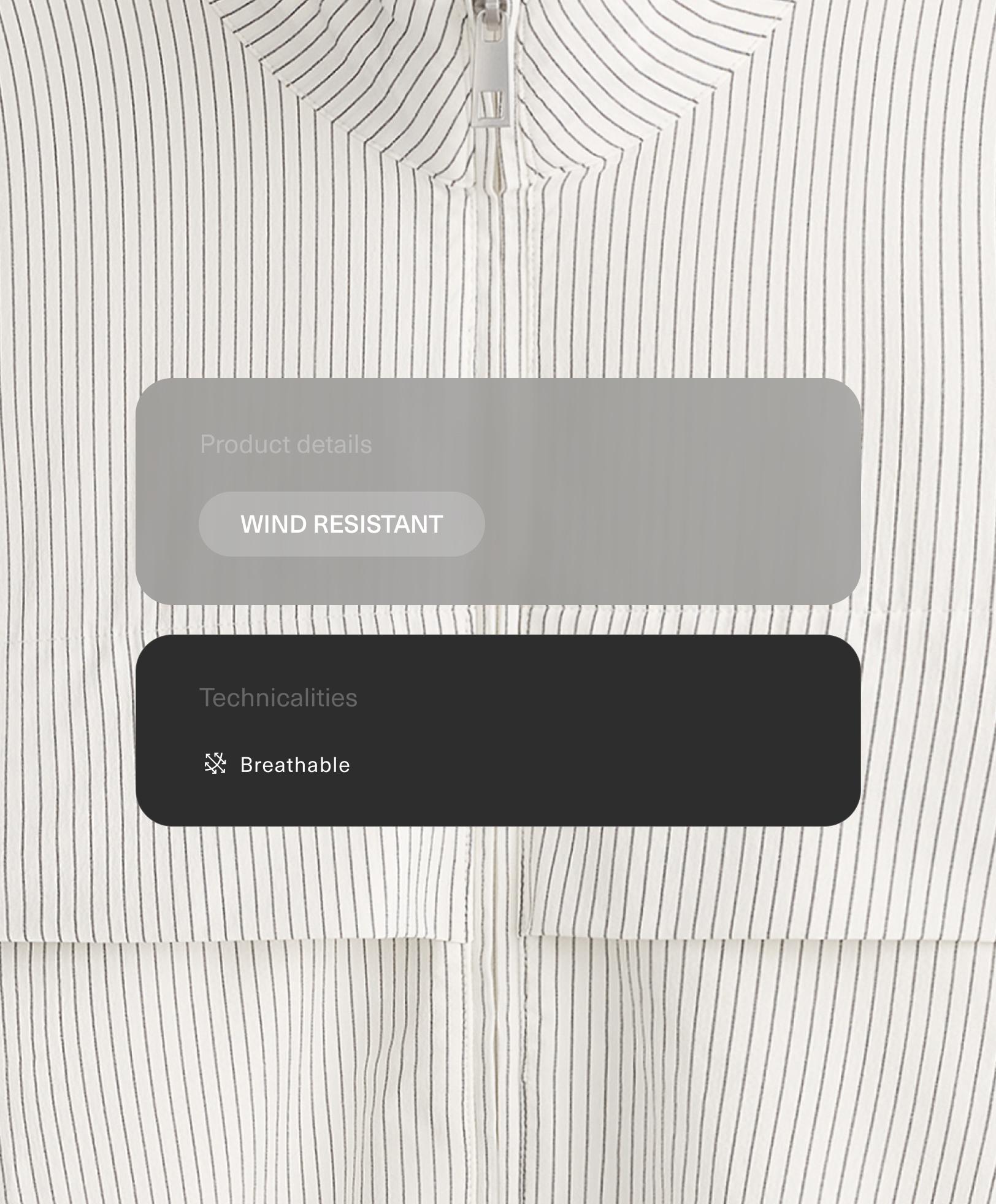 Chamarra rayas tejido elástico