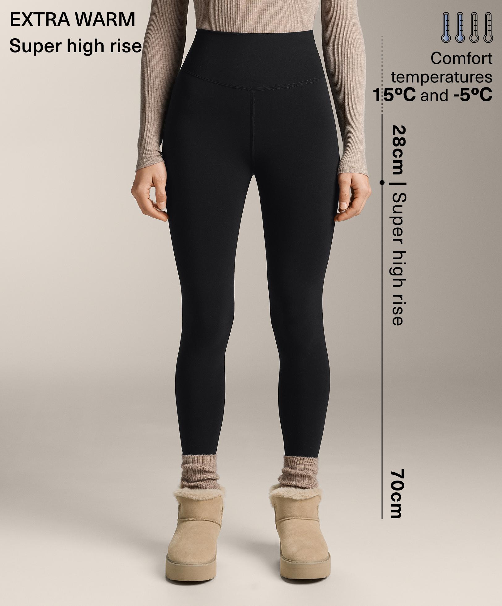เลกกิ้งหุ้มข้อ super high rise seamless extra warm 70 ซม.