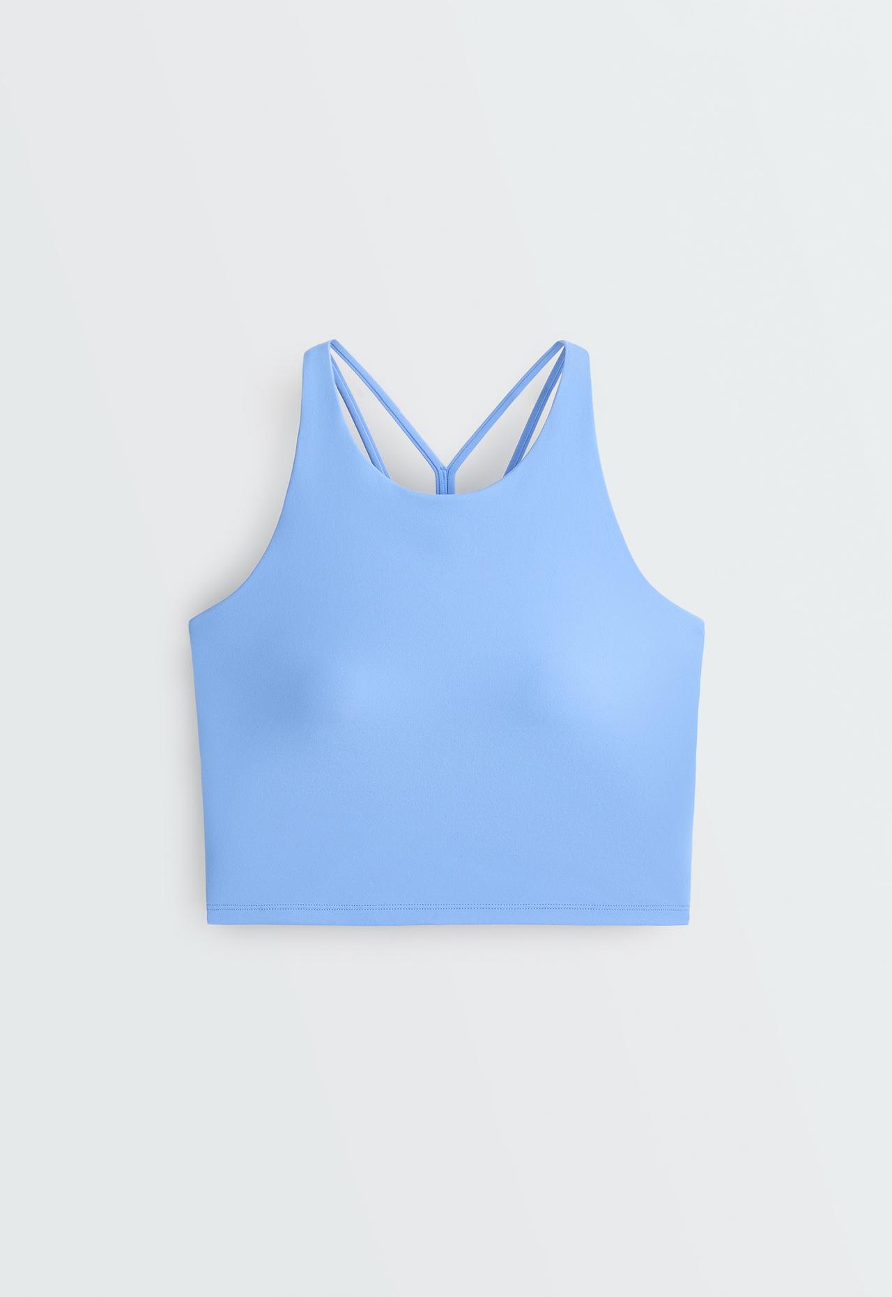 Comfortlux strap tank top with cups — PALE LAVENDER BLUE
