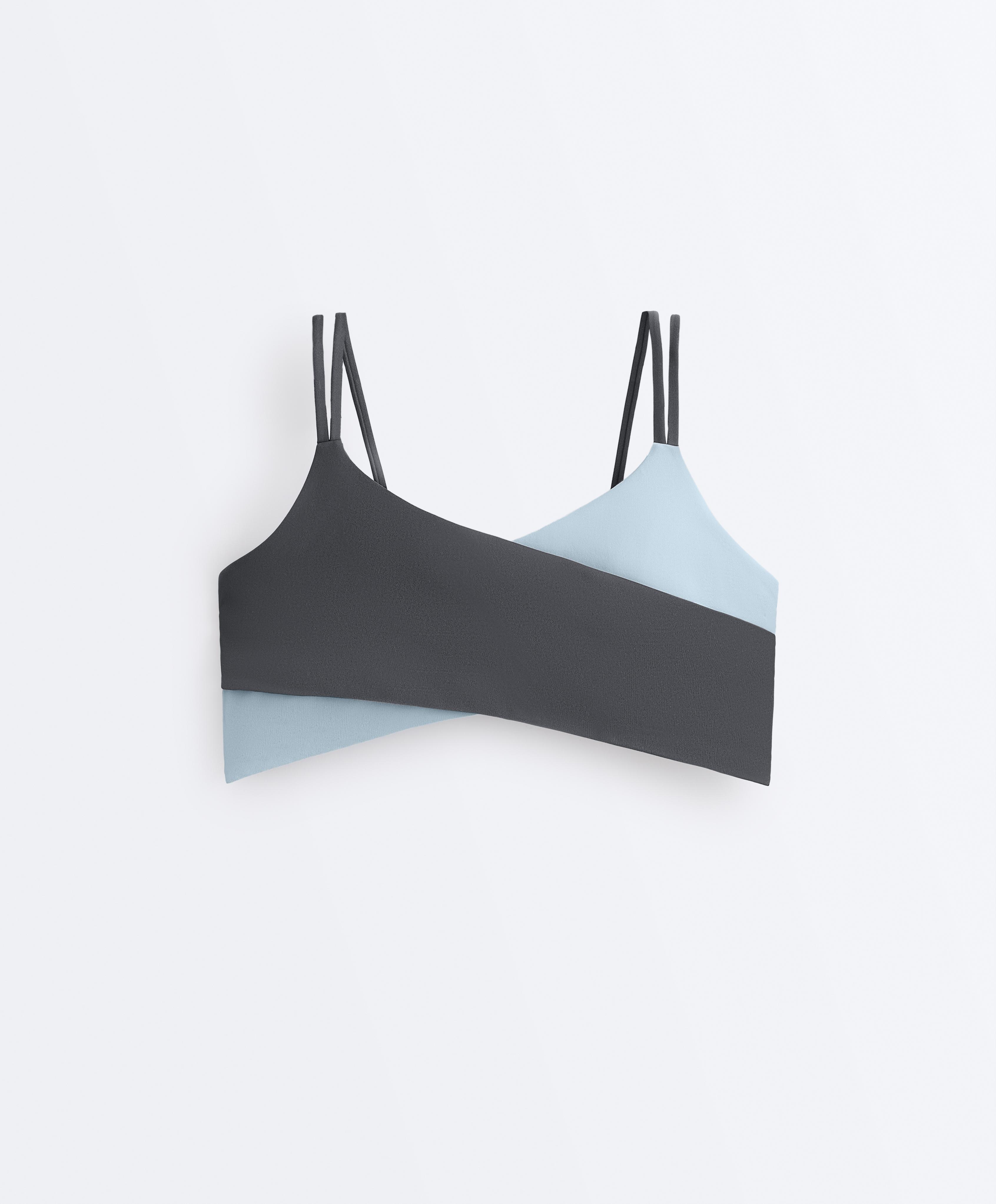 Medium-support Comfortlux sports bra — ASPHALT