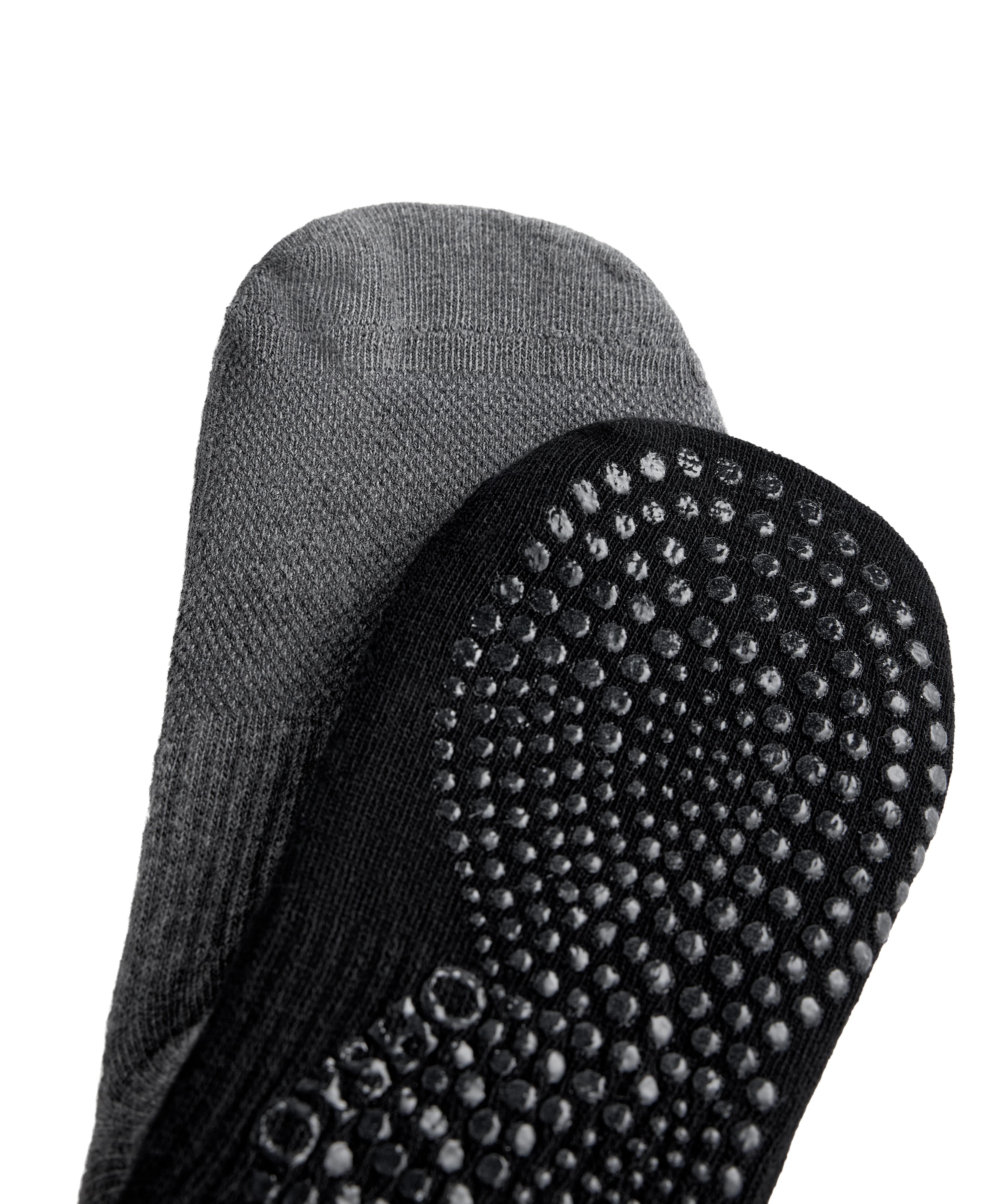 2 pairs of cotton blend yoga and Pilates socks — BLACK