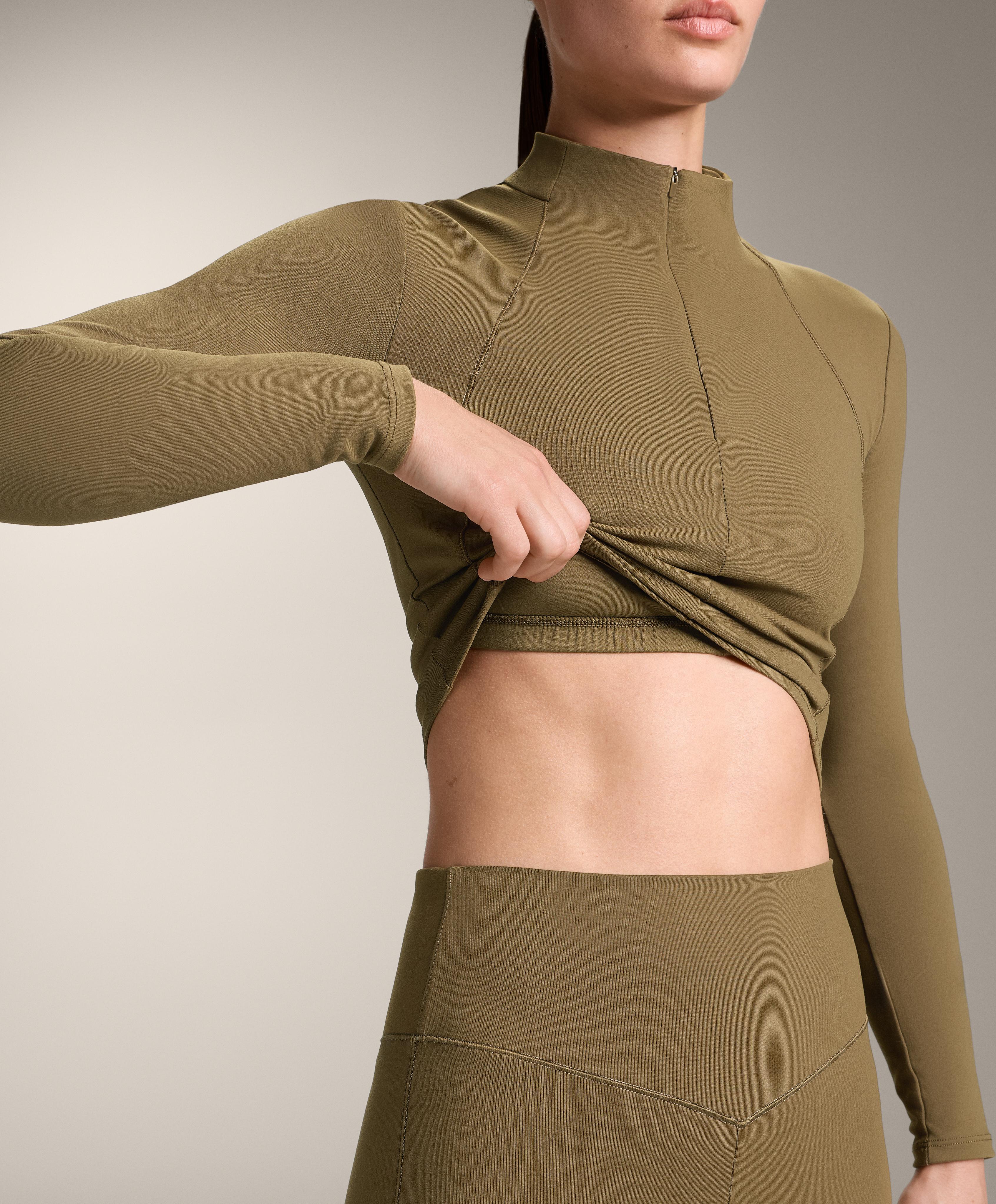 Evermove long sleeve tank top — OLIVE GREEN