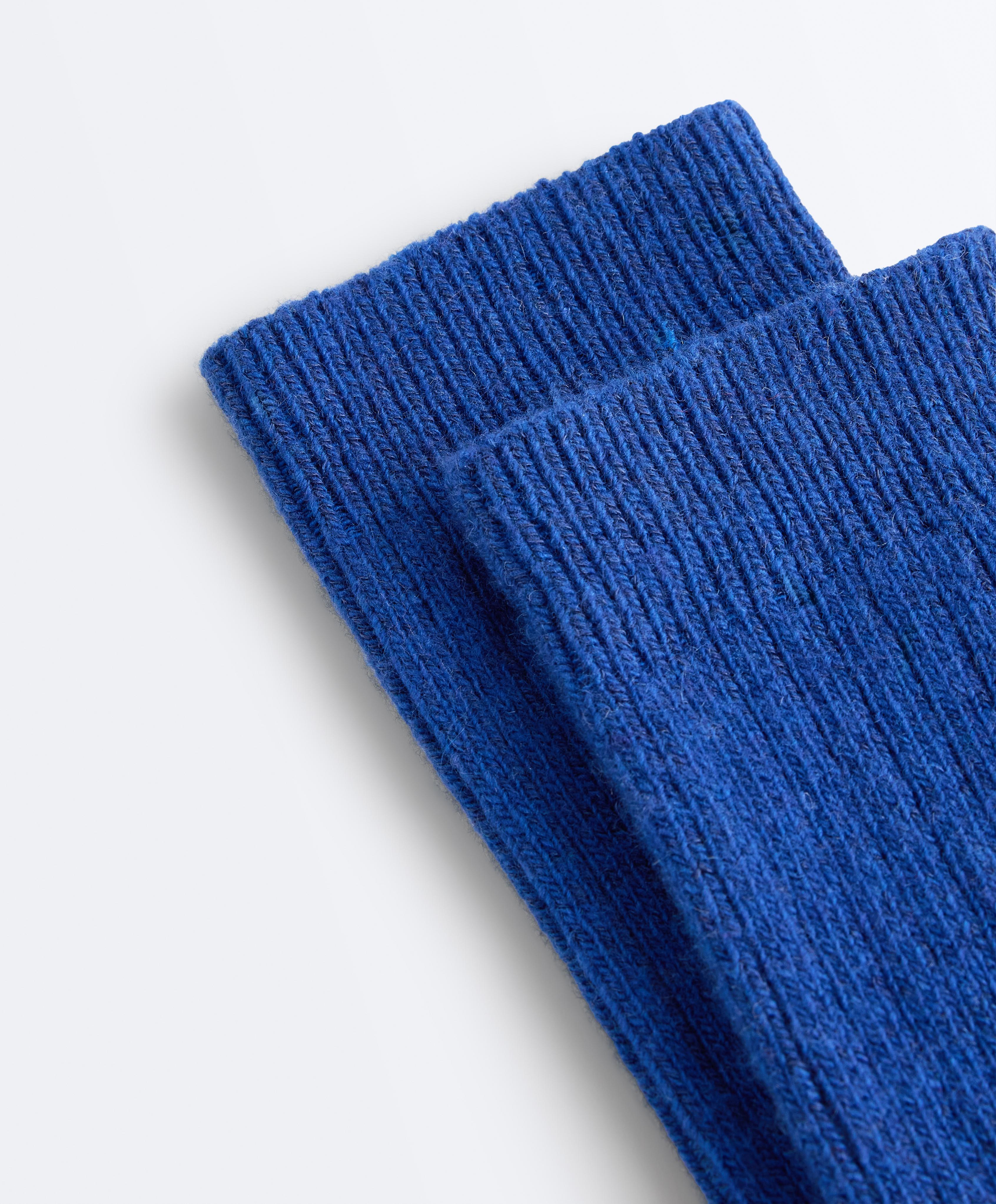 Classic socks 15% cashmere 10% wool — MID-BLUE