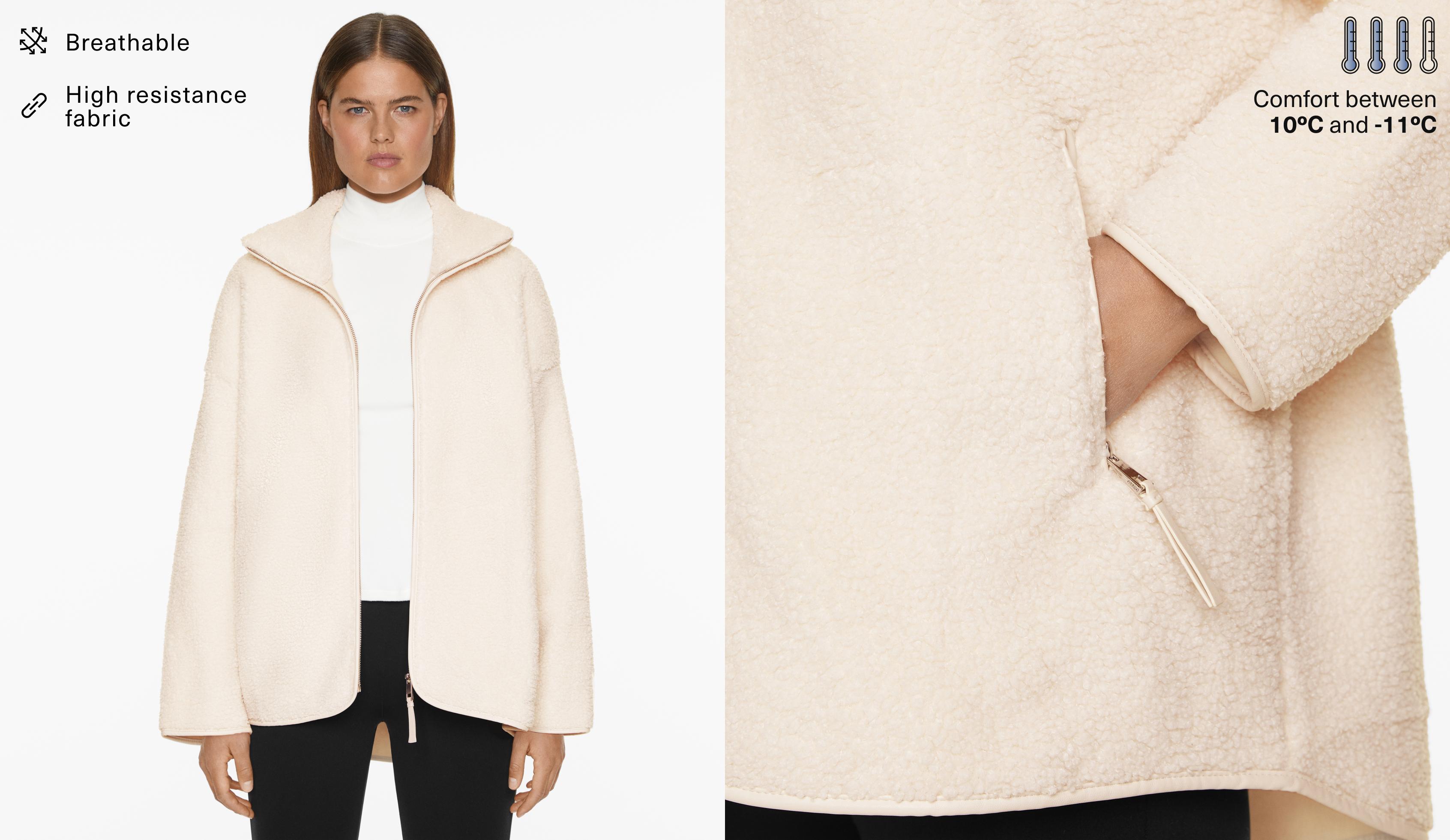 Faux-shearling oversize jacket