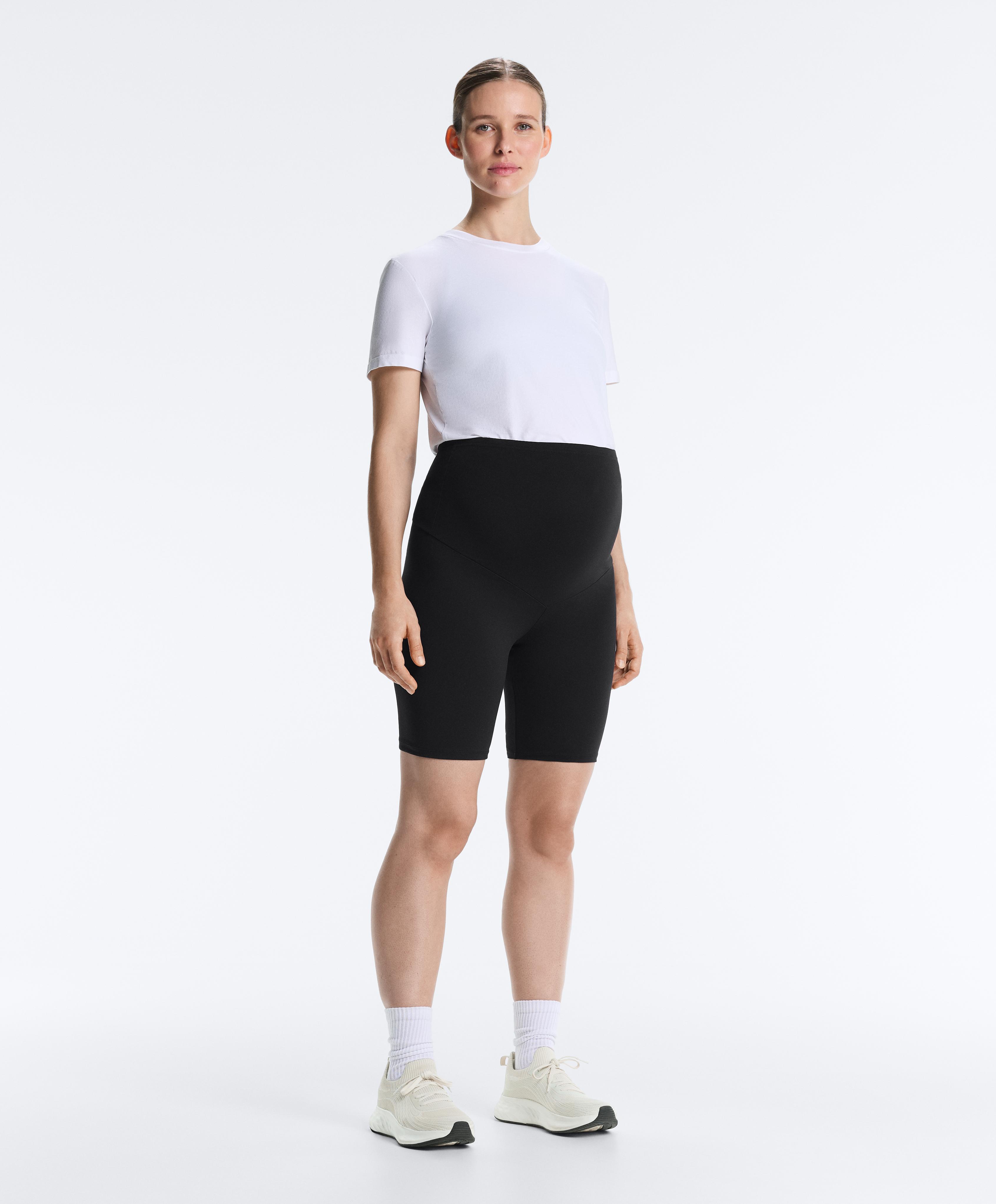Maternity Comfortlux 20cm cycle leggings — BLACK