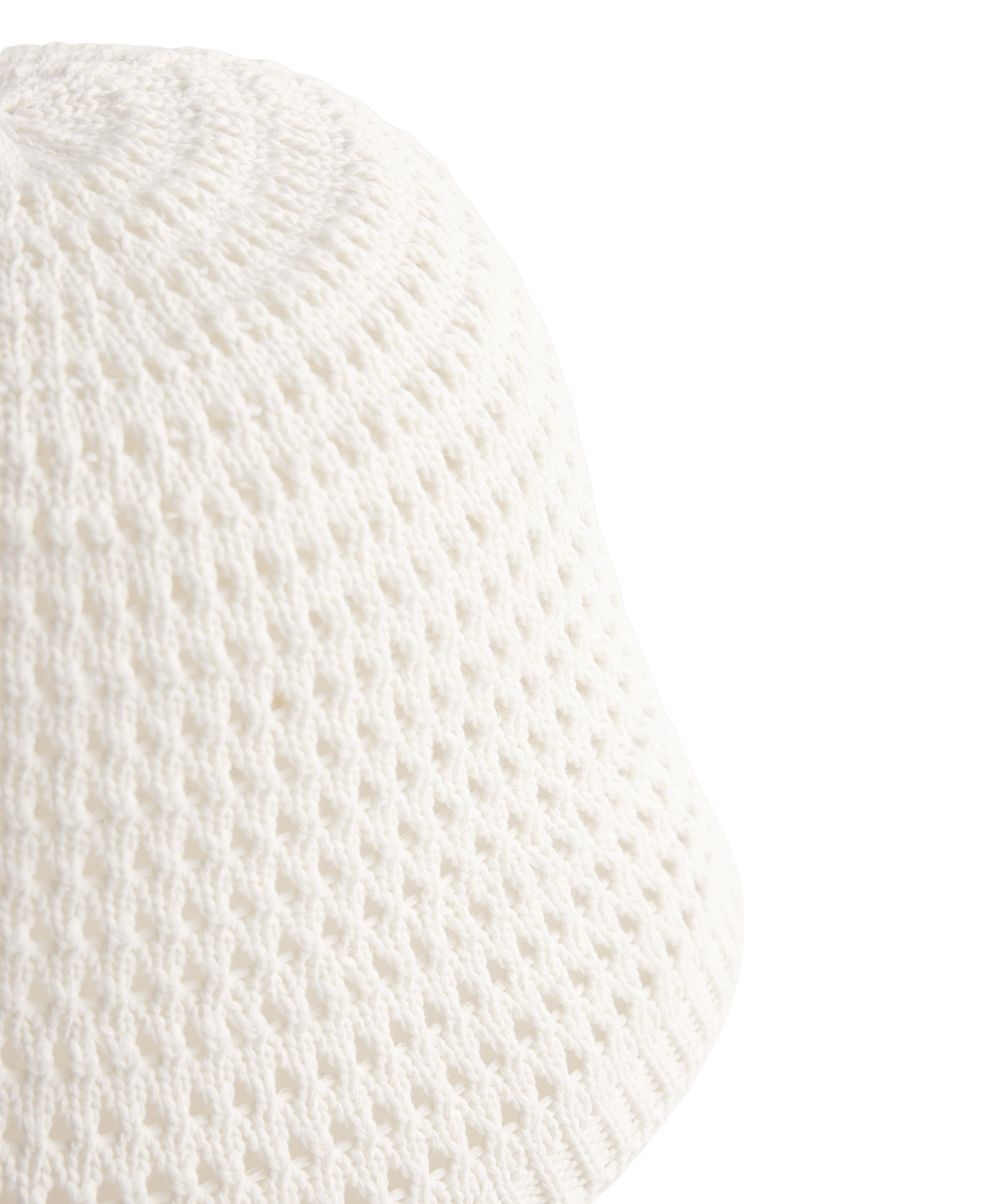 100% cotton crochet bucket hat — PALE BEIGE