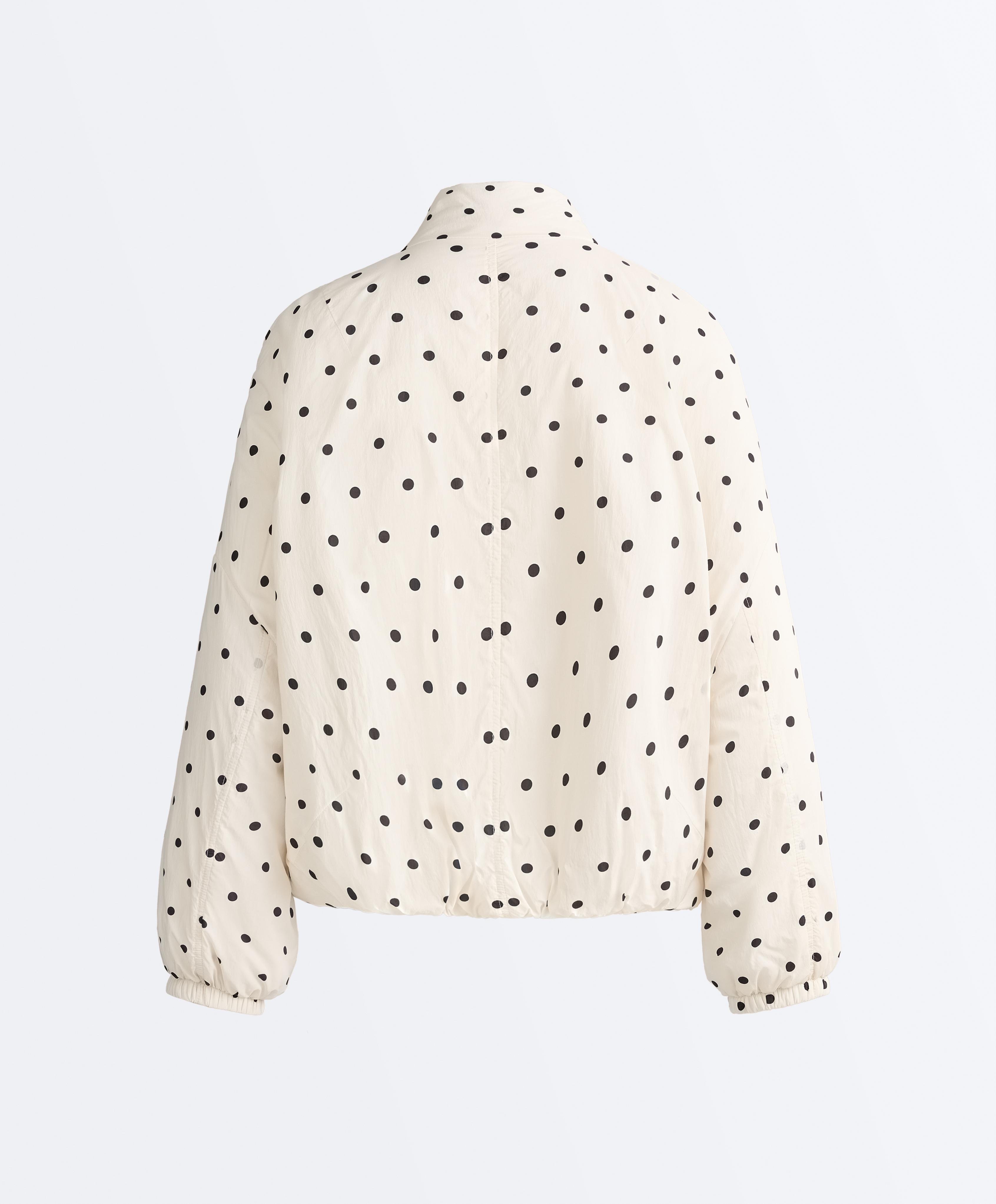 Water-repellent FELLEX® AEROGEL polka dot padded jacket — PALE ECRU