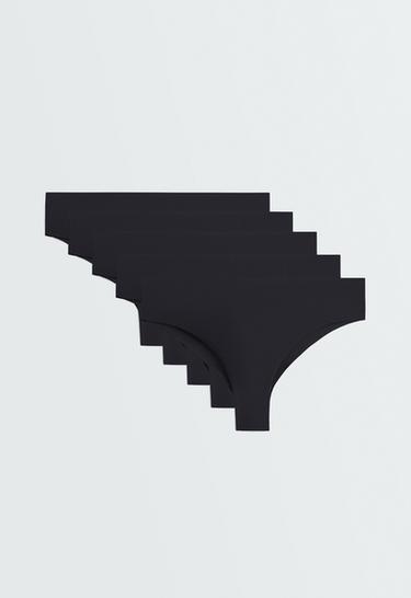 5 brazilian briefs in polyamide blend — BLACK 1