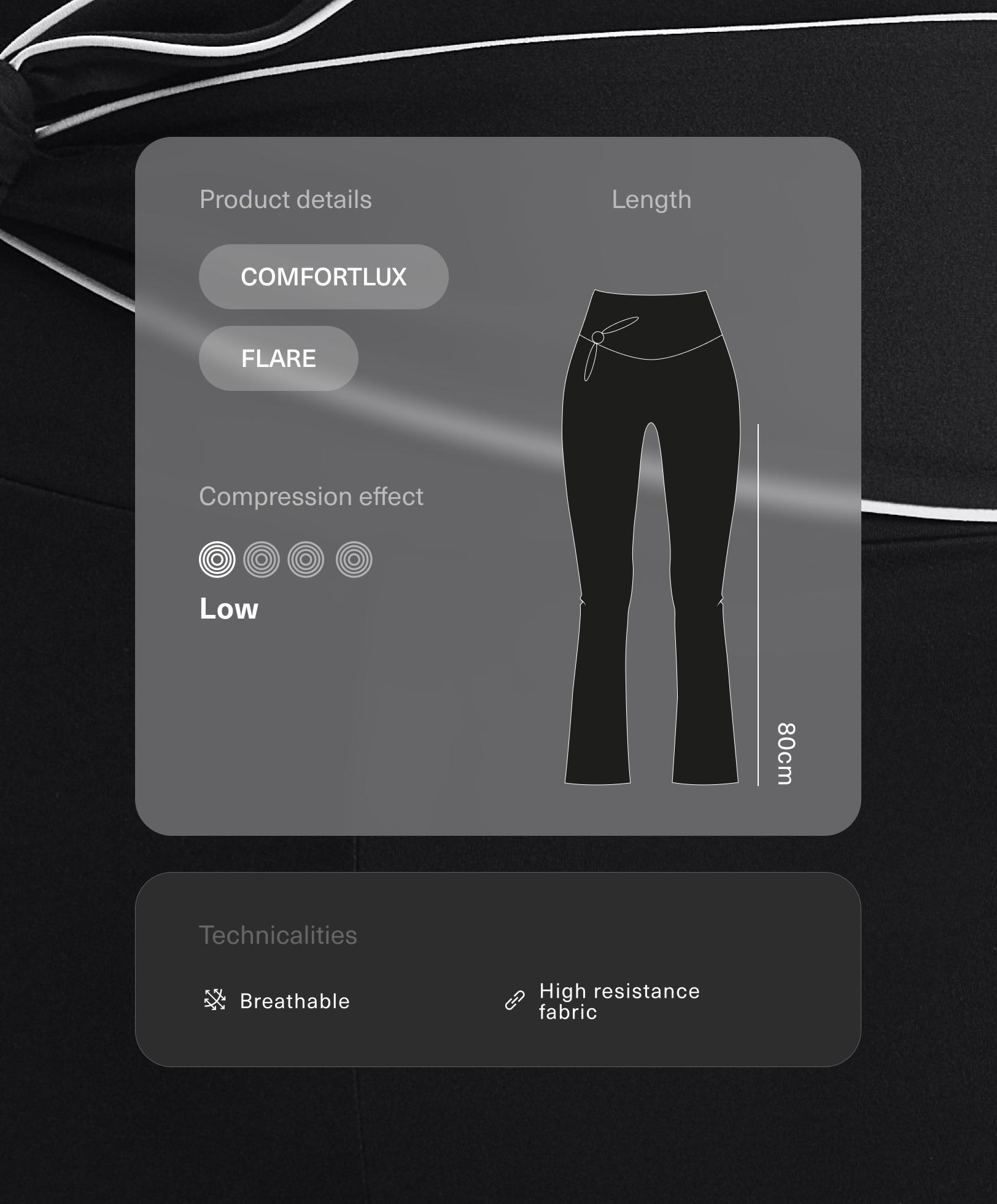 Comfortlux high-rise flare trousers with bow Comfortlux high-rise flare trousers with bow