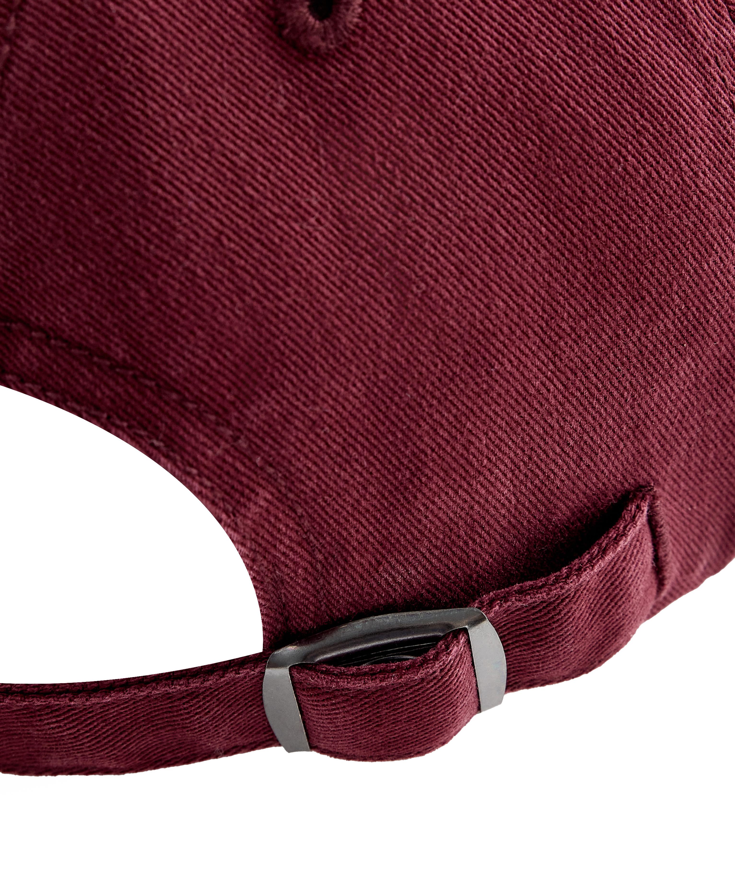 Washed-effect 100% cotton cap — BURGUNDY