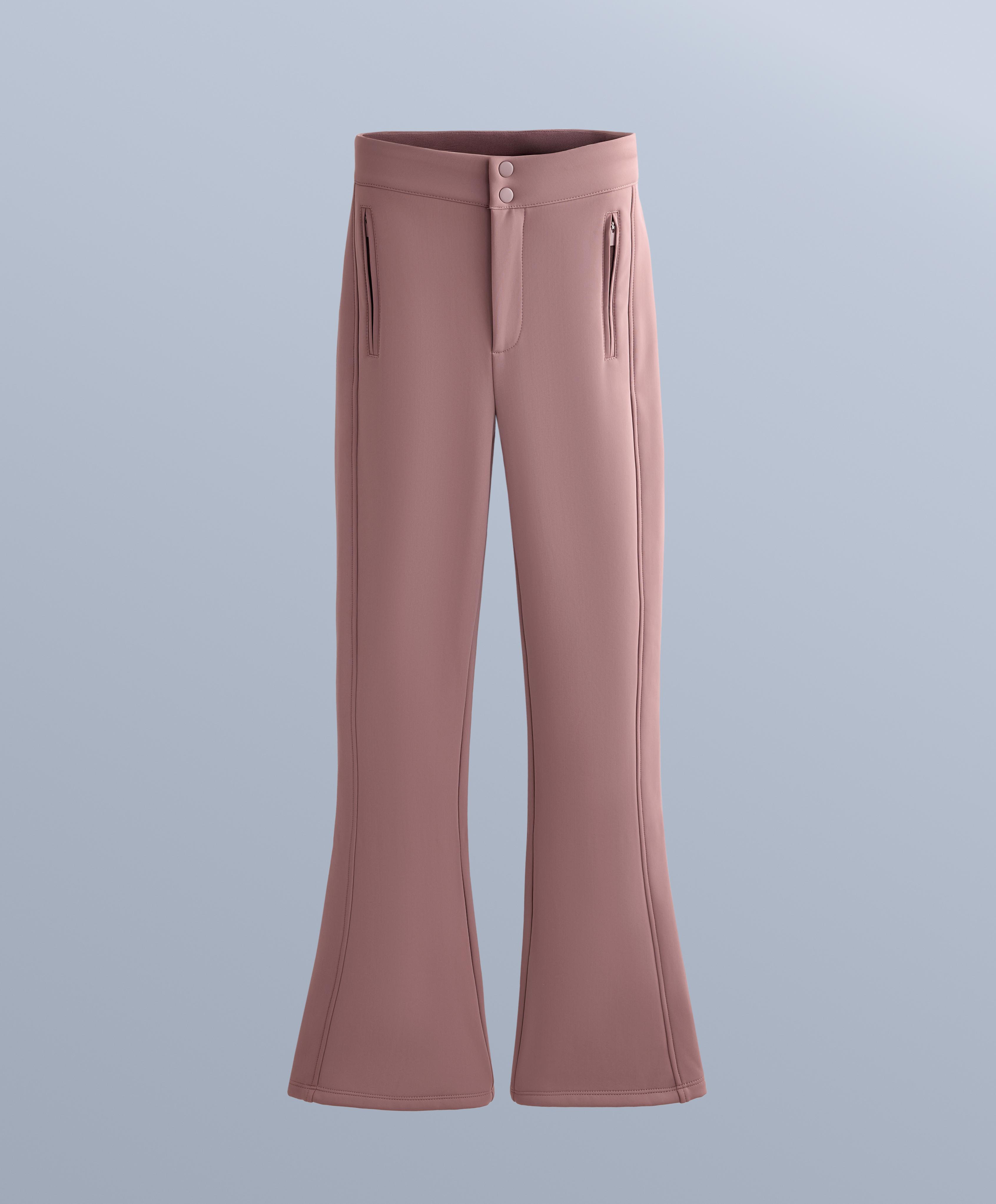 Water-resistant flare stretch SKI trousers — PINK-MAUVE