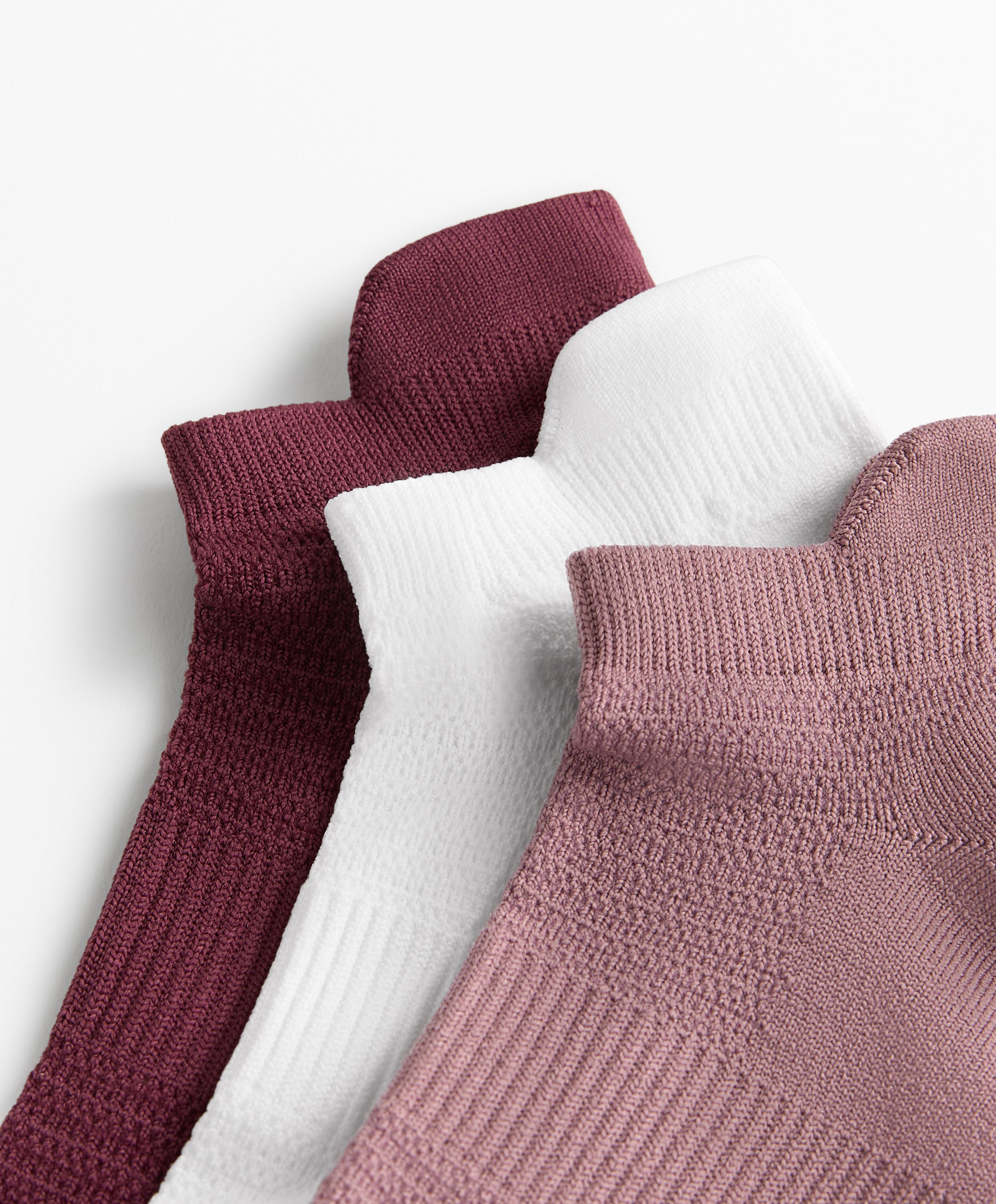 3 paires de chaussettes sneaker avec languette en mélange de polyamide