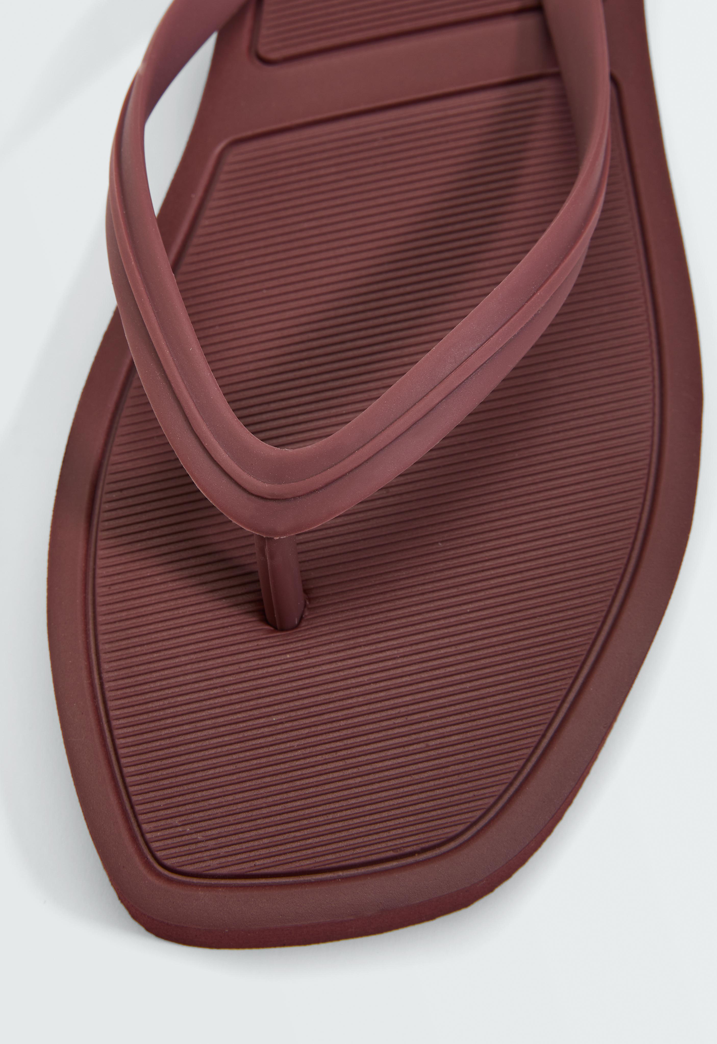 Embossed beach sandals — TERRACOTTA