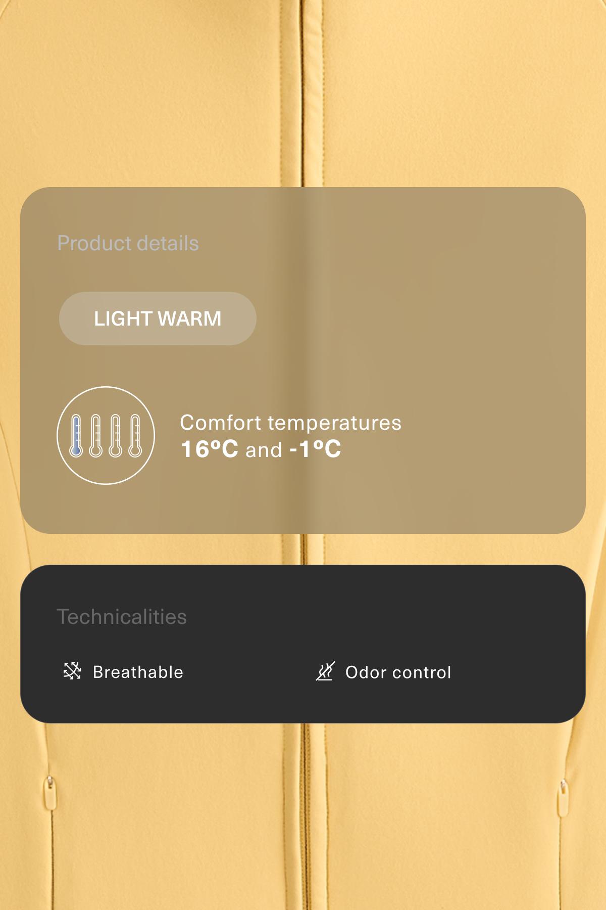 Light warm technical jacket — MID-YELLOW