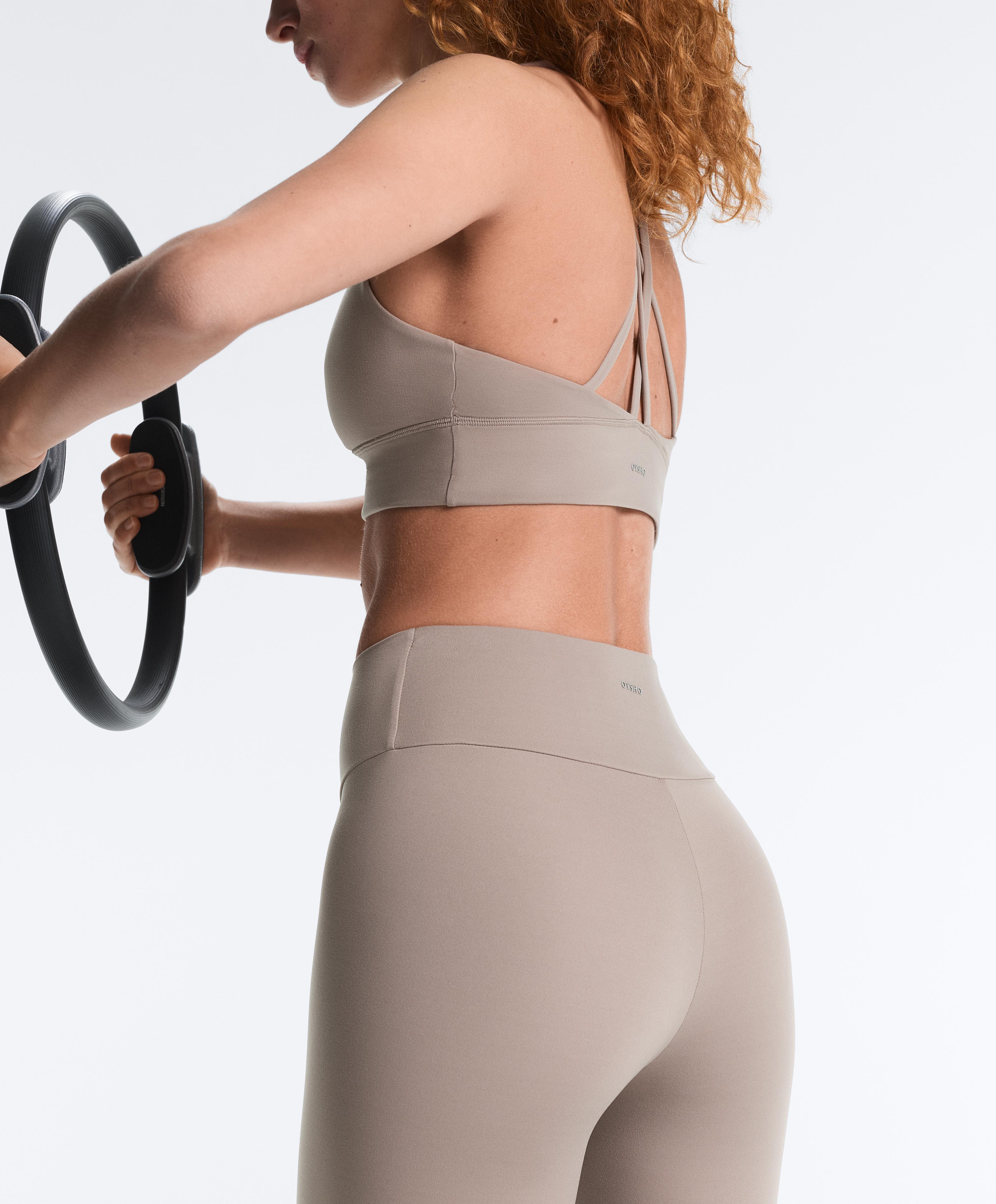 Comfortlux high-waisted ankle-length leggings — PALE TAUPE