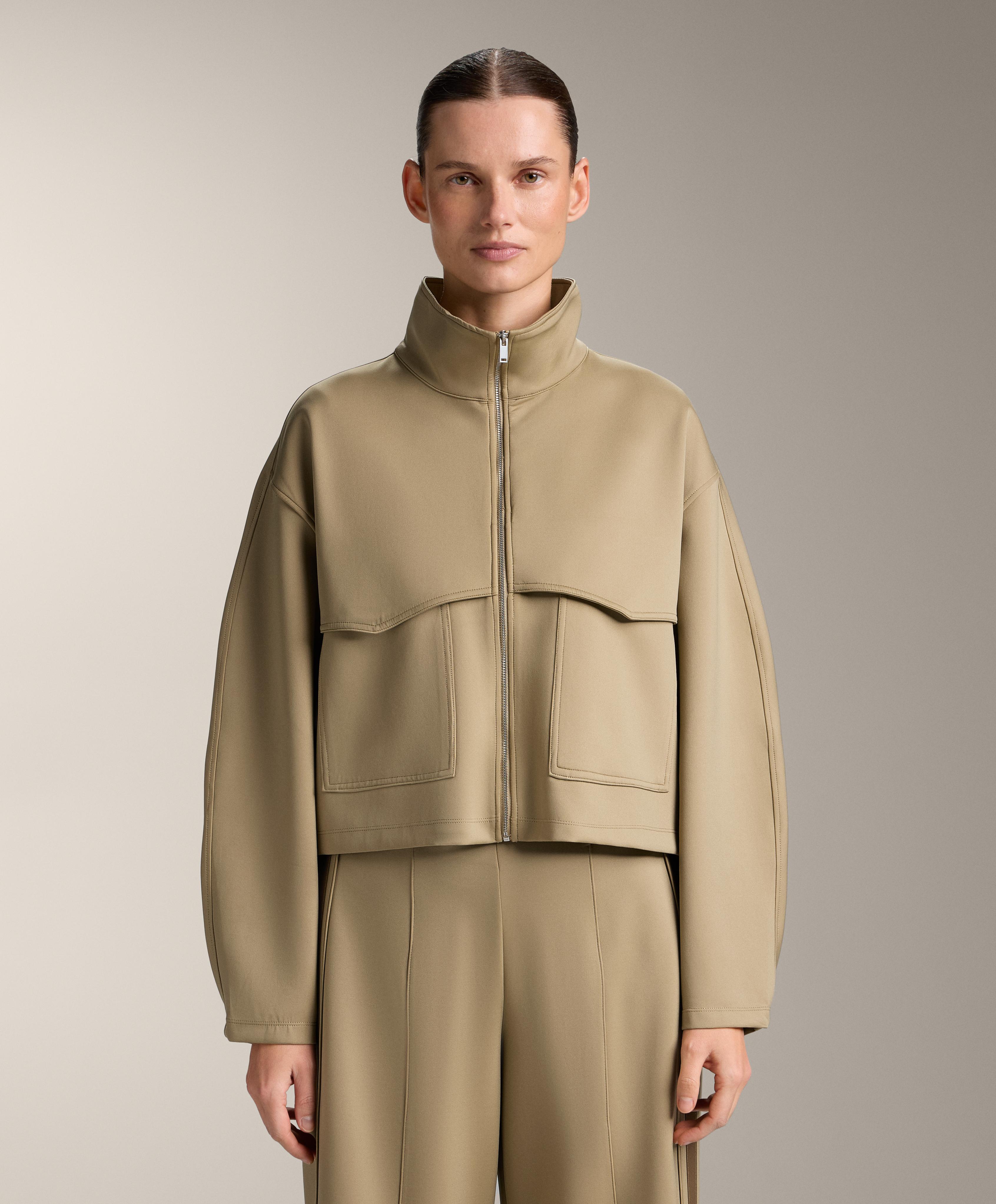 Boxy jasje met neopreen-effect Boxy jasje met neopreen-effect