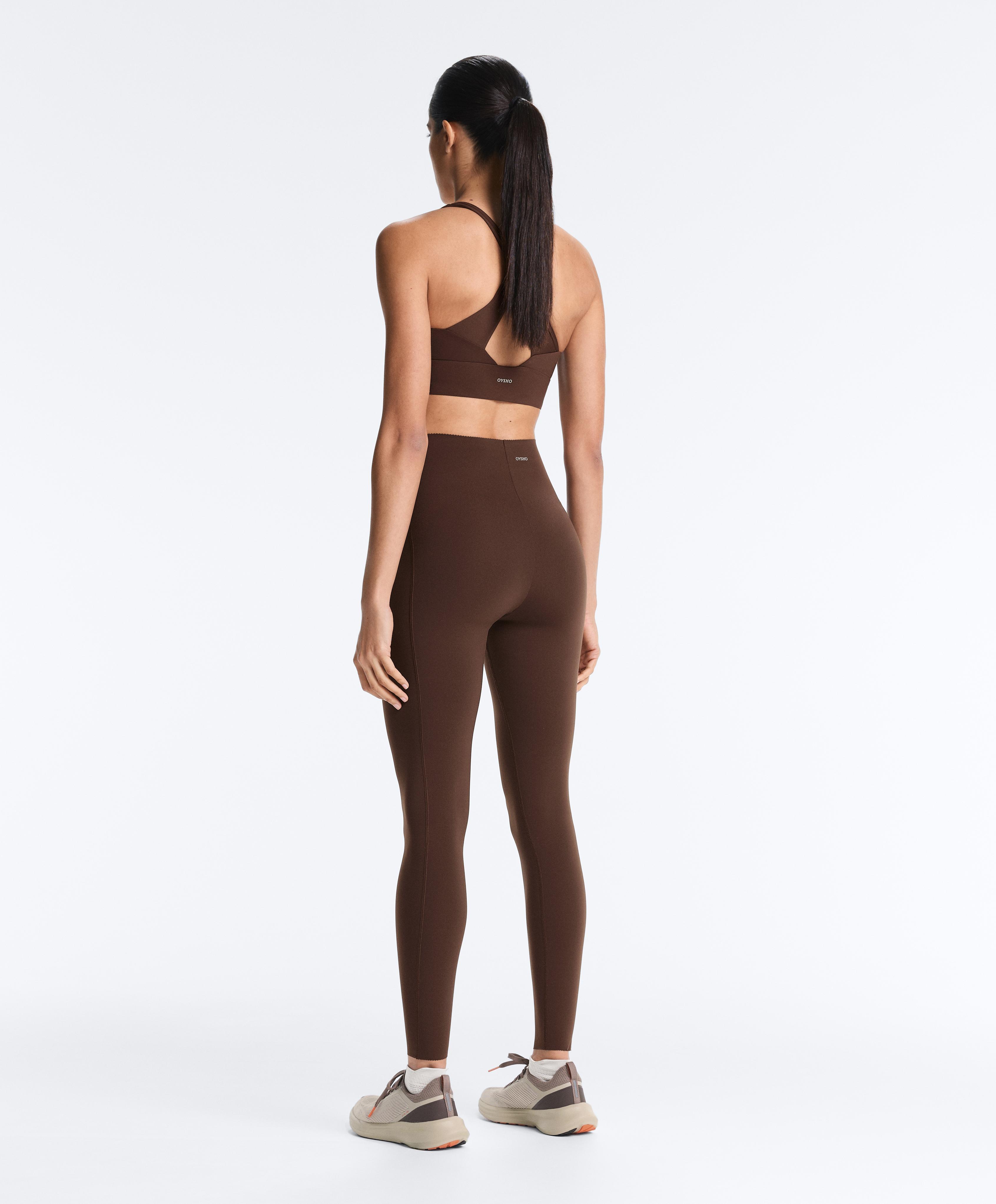 Medium-support Light Touch crossover bra — BROWN
