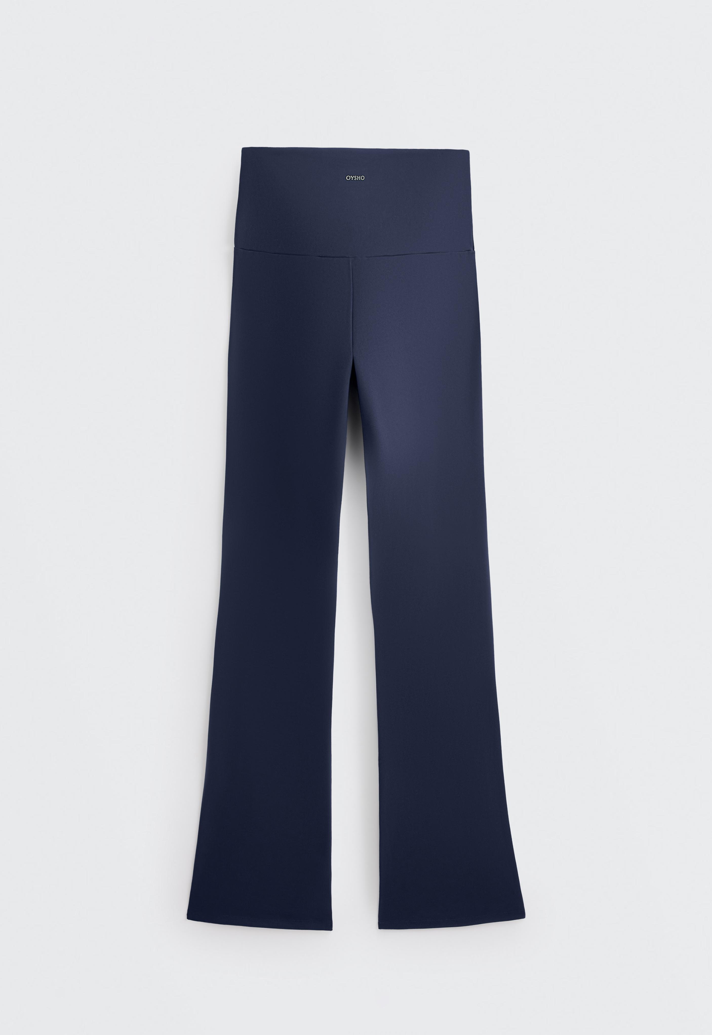 High-rise Comfortlux flare trousers — NAVY BLUE