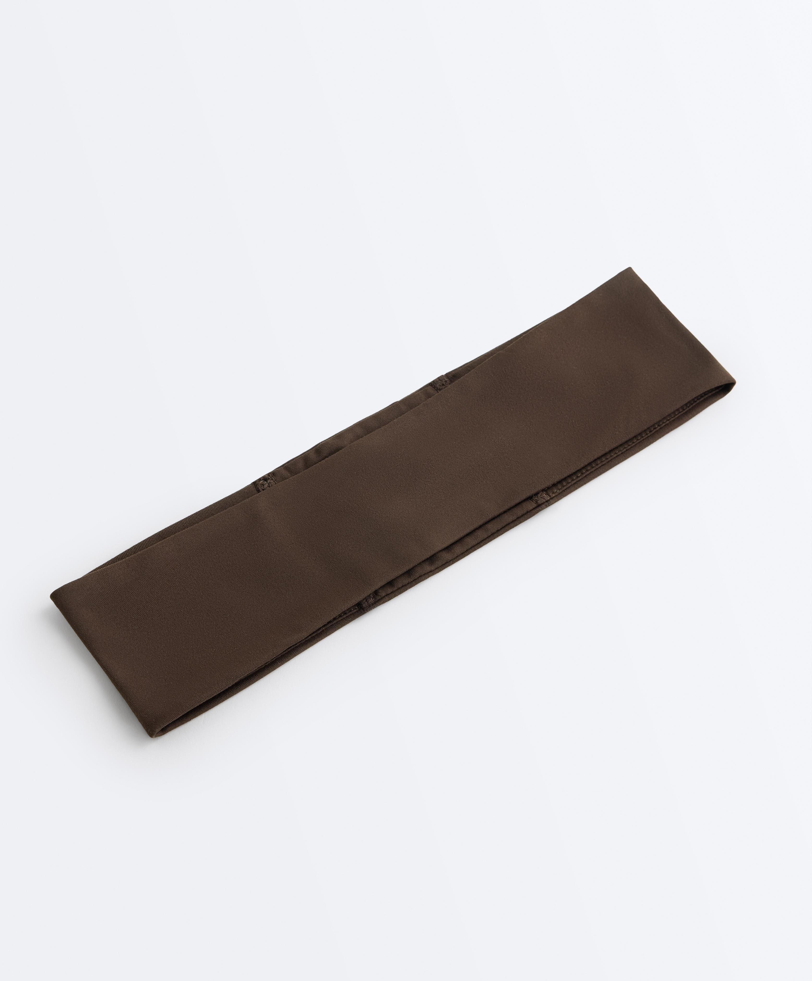7cm reflective adjustable sports headband — DARK BROWN