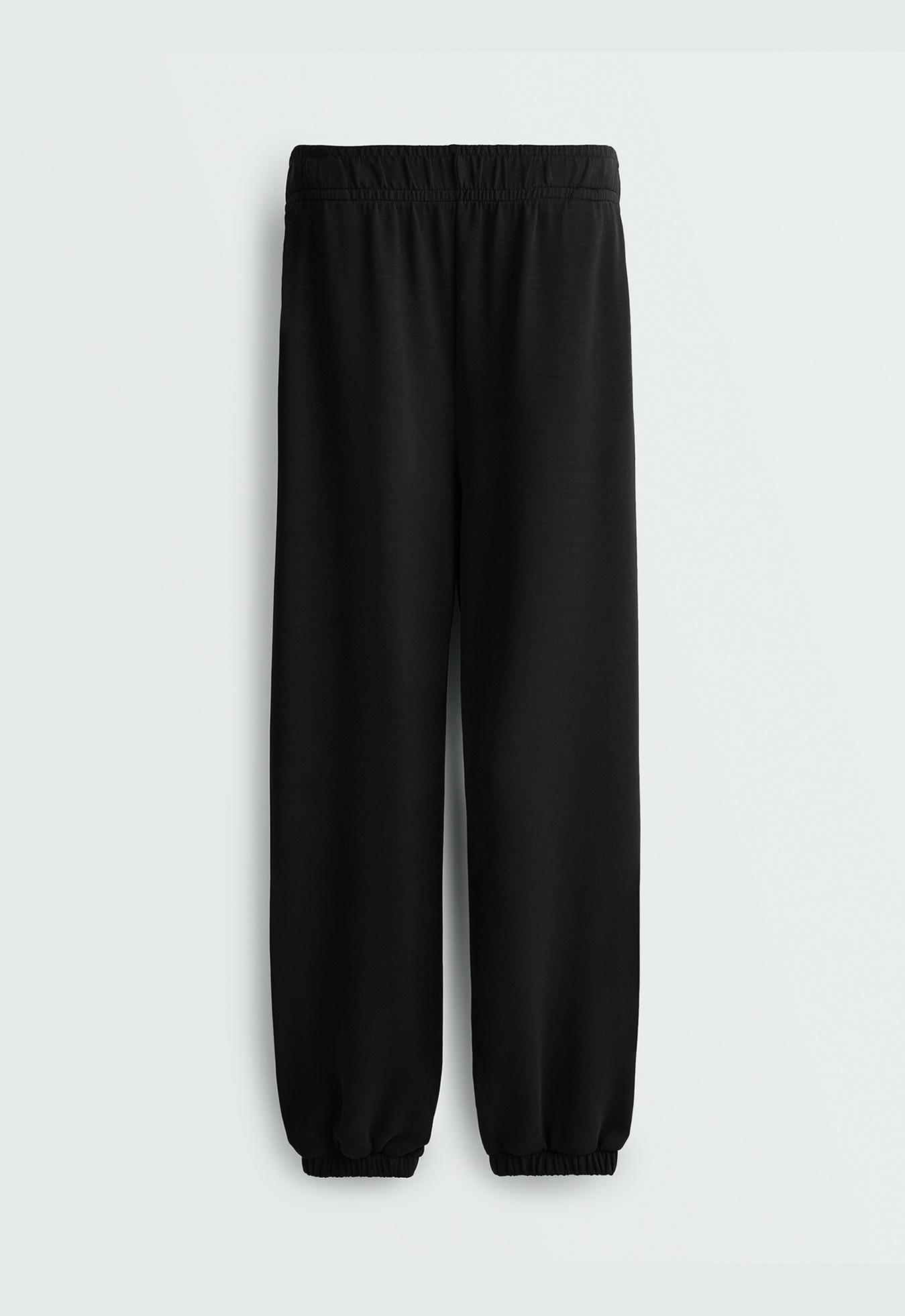 Soft-touch modal joggers — BLACK
