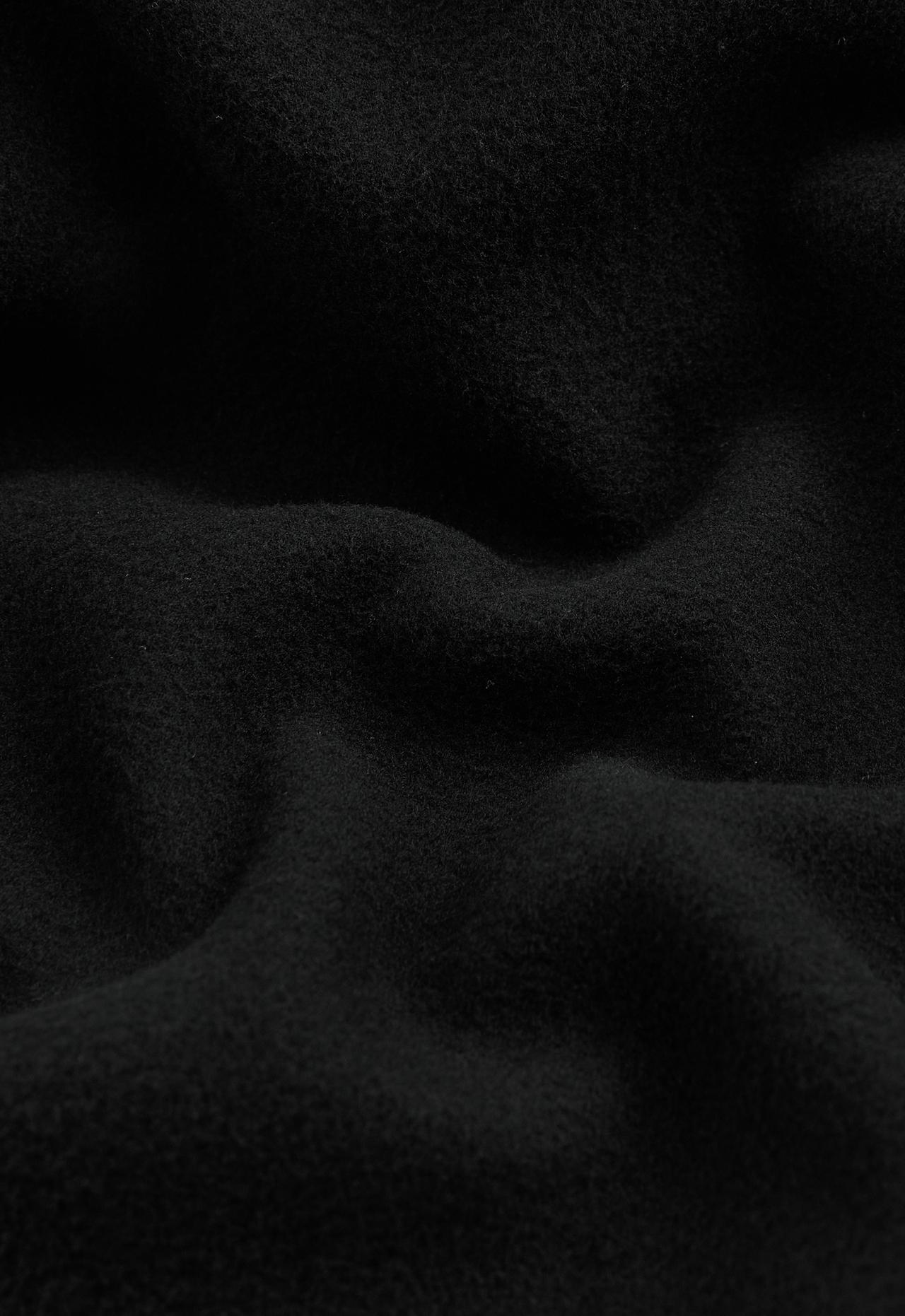 Boxy sweatshirt with brushed modal — BLACK