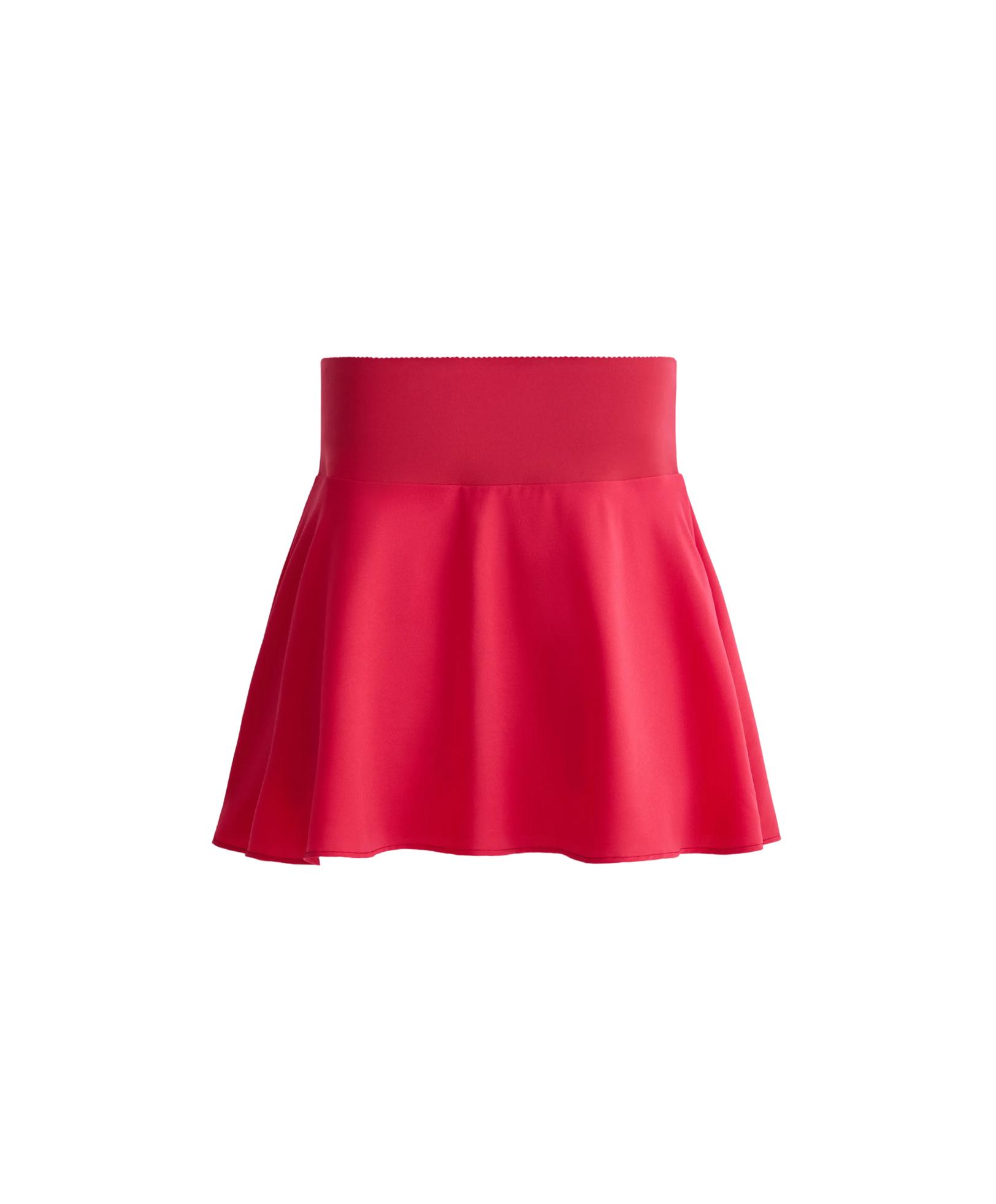 High rise Compressive skirt — RED